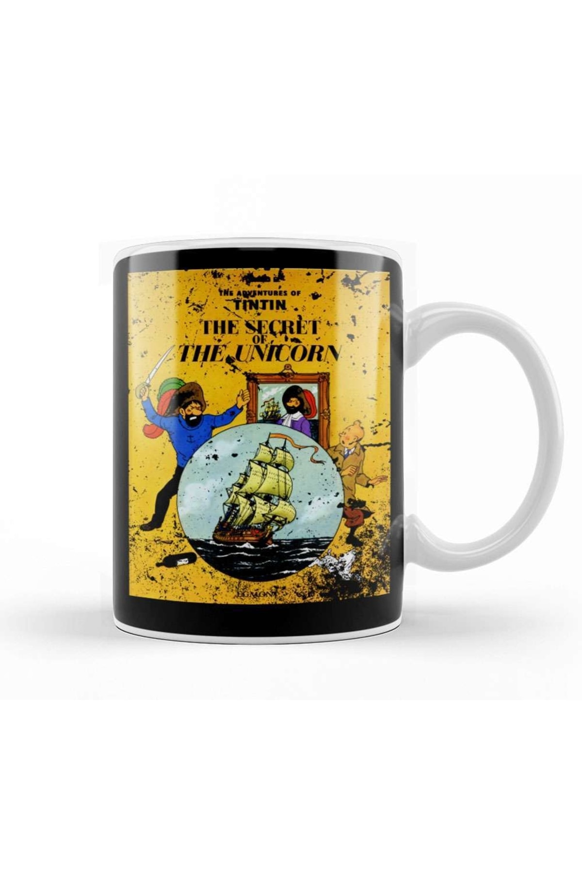 The Adventures Of Tintin The Secret Of The Unicorn Vintage Style Cover Mug Porcelain