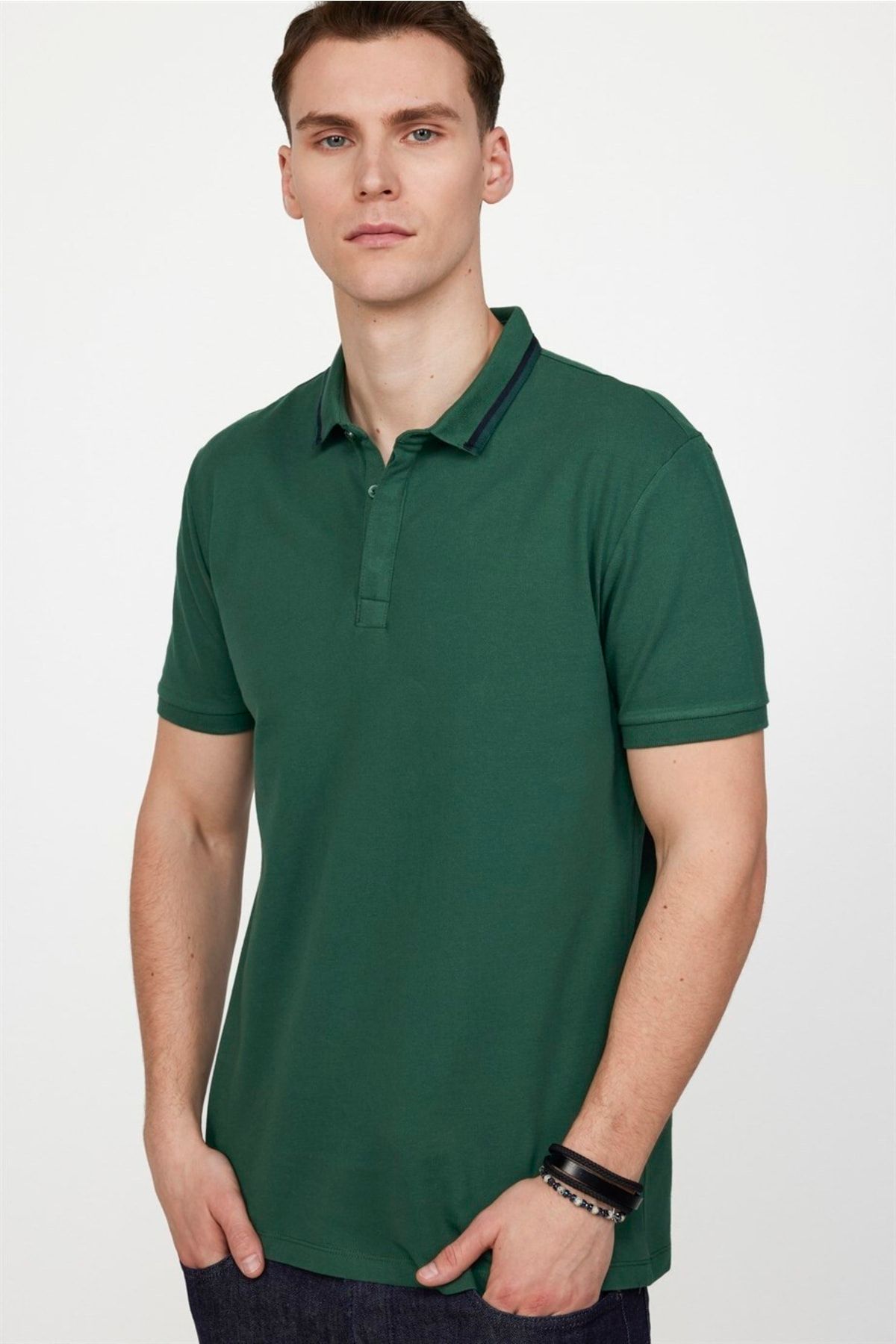 Dark green polo hot sale t shirt