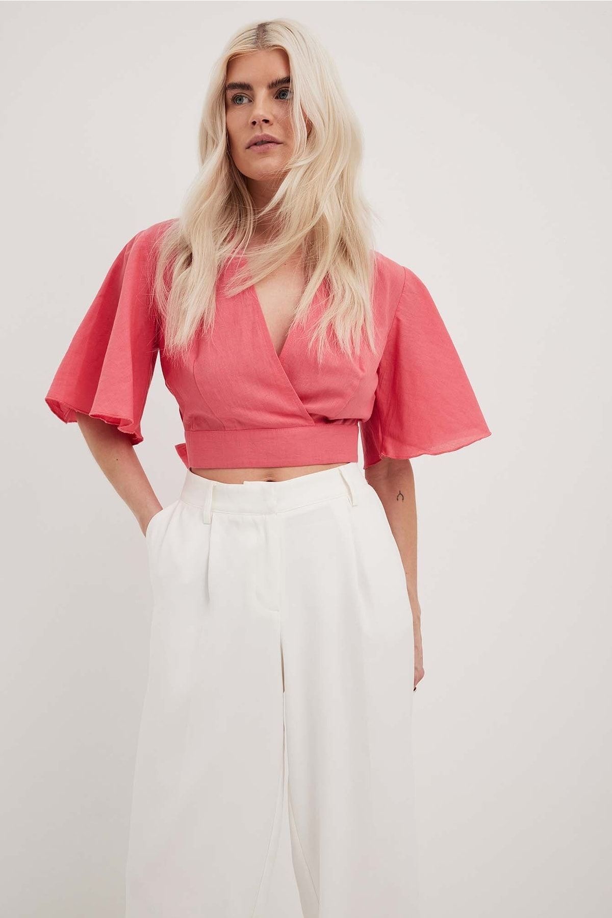 NA-KD Bluse Rosa Regular Fit RA6283