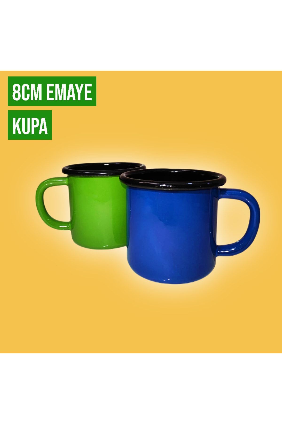 Emaye Kupa 350 ml Emaye Bardak Kampçı Kupası