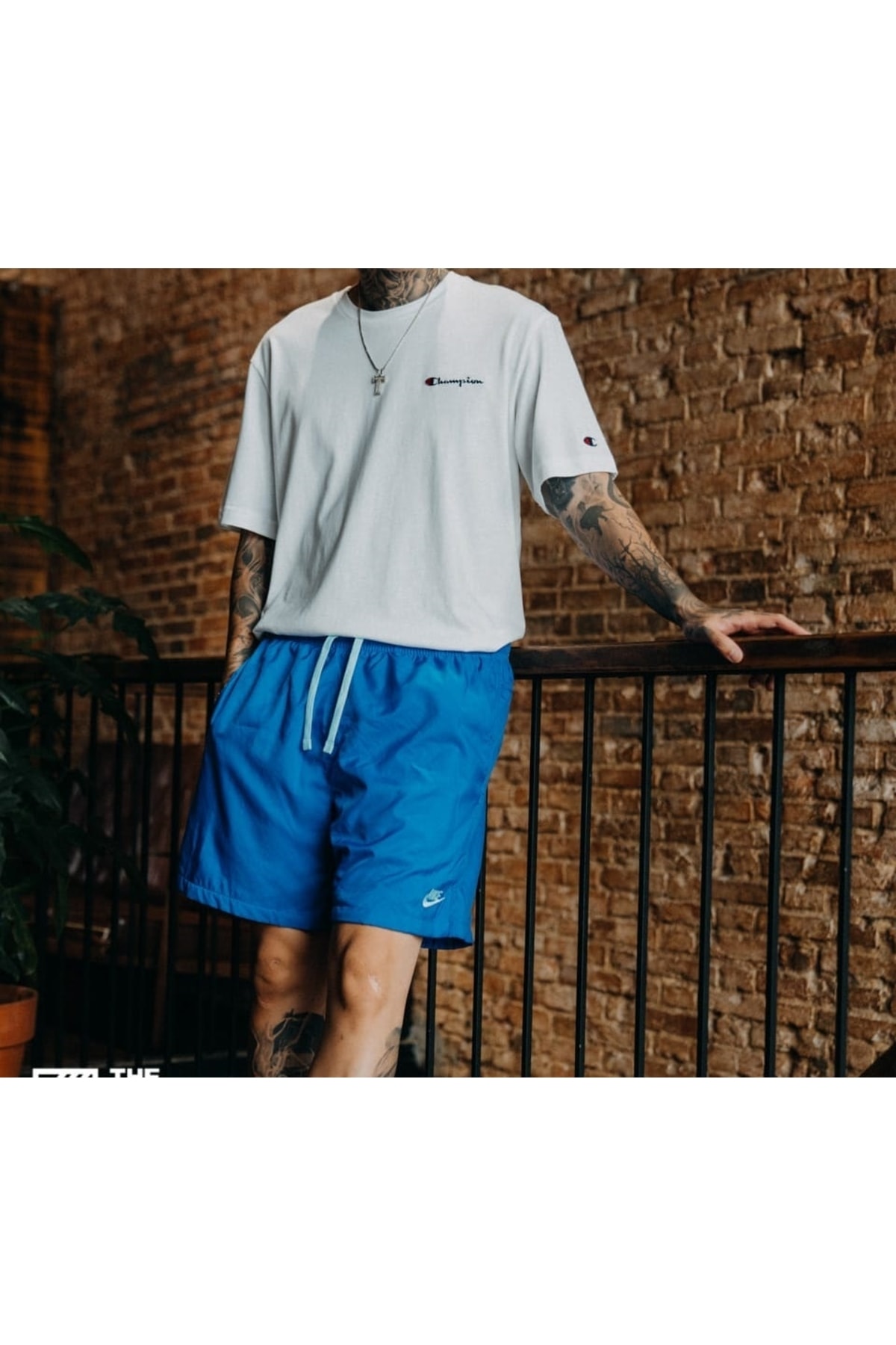 شورت و شلوارک مردانه آبی نایکی | 98089000000000 اورجینال - تصویر 2