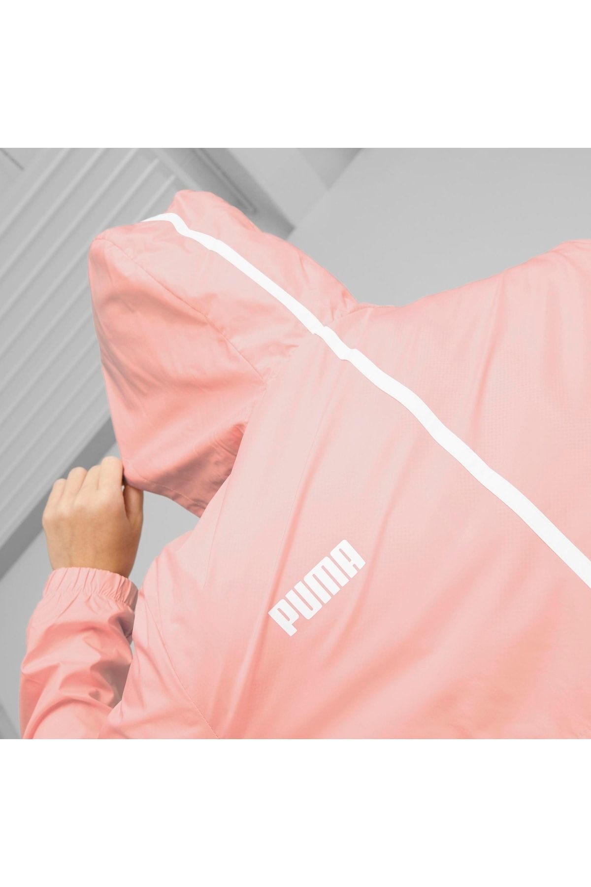 Pink puma windbreaker best sale