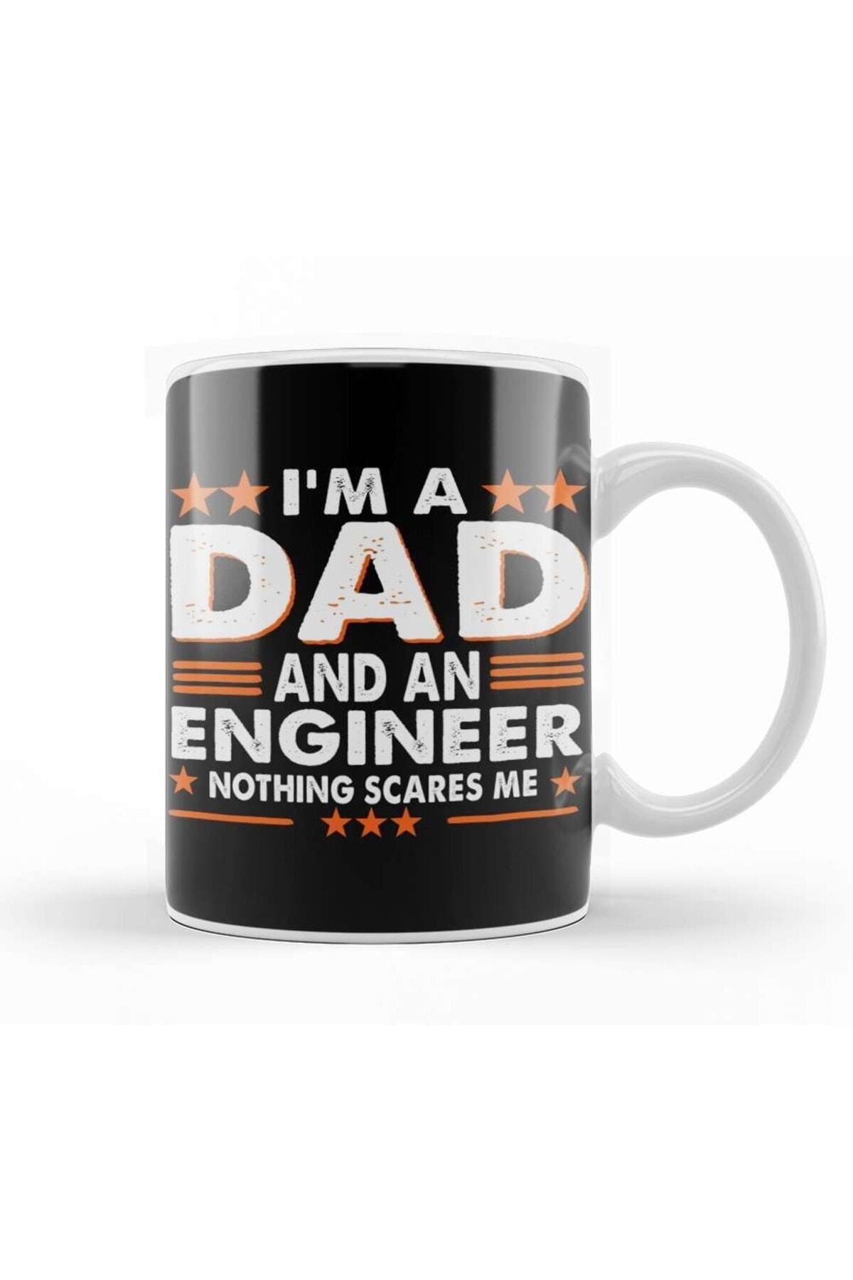 I Am An Dad And An Engineer Nothing Scares Me Mug Porcelain