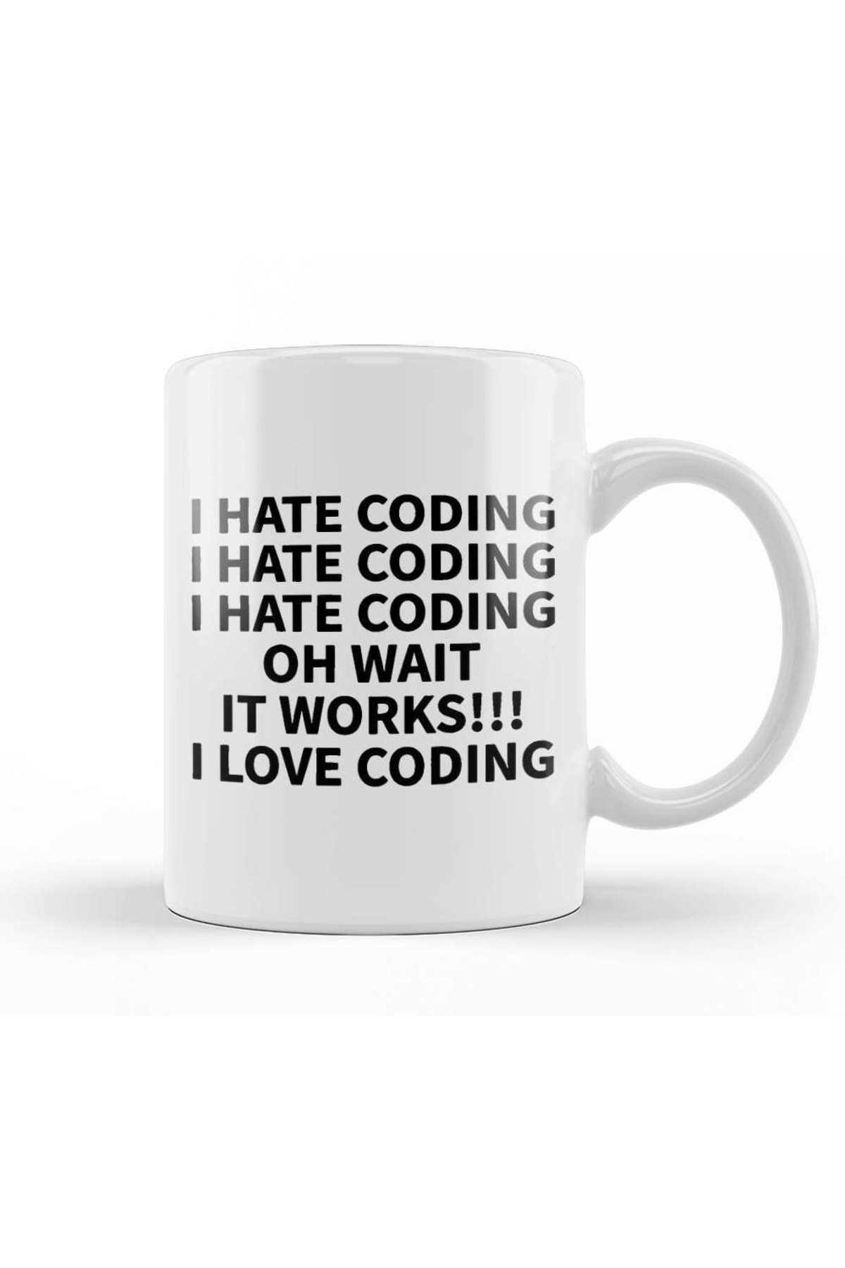 Programmer Coding Hate Love Humor Gift Mug Porcelain