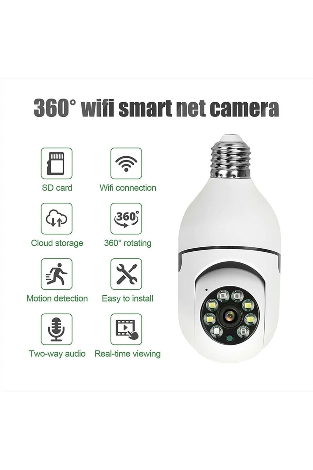 JUNGLEE Full Hd 1080p Kamera Bebek Izleme Ve Güvenlik Kamerası Wifi 360 Derece Dönebilen Kamera fotoğrafı 3 (önizleme)