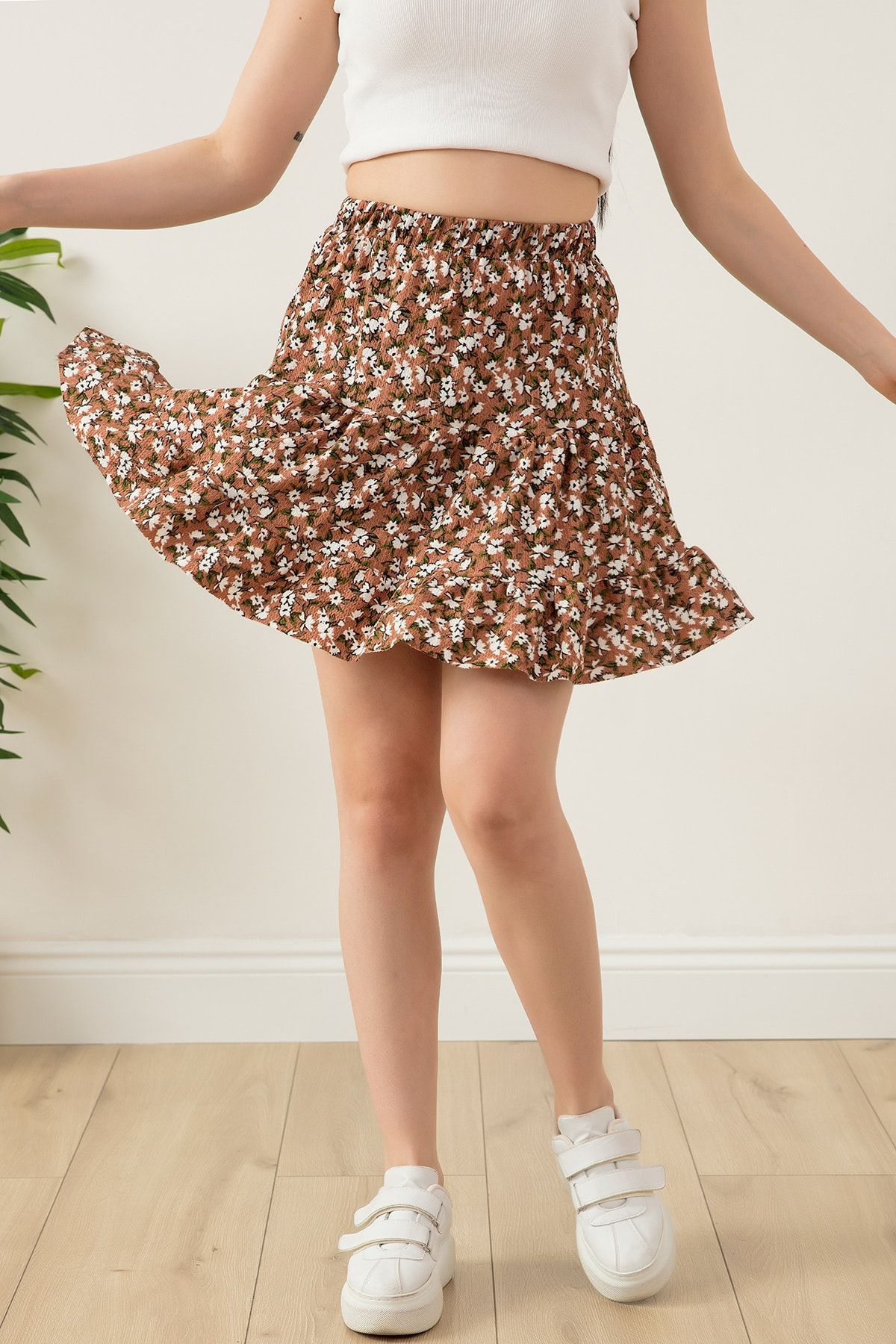 PULLIMM-1072 Fusta model cu talie elastică și pantaloni scurți 2