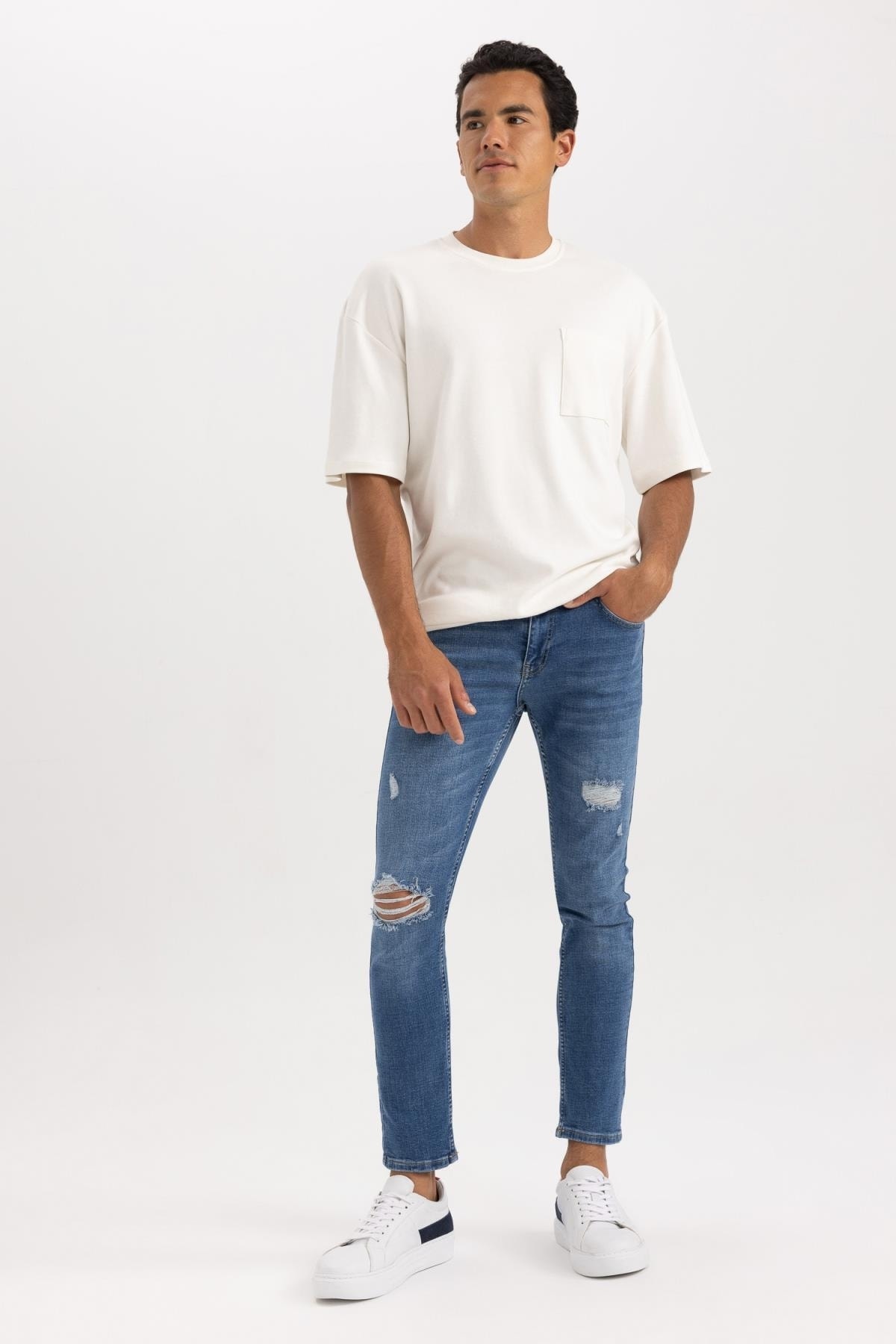 Jeans Skinny Uomo Trendyol – Vita Normale, Denim Elasticizzato – 98% Cotone, 2% Elastan – Collezione Trendyol 0 – Taglie Regolari