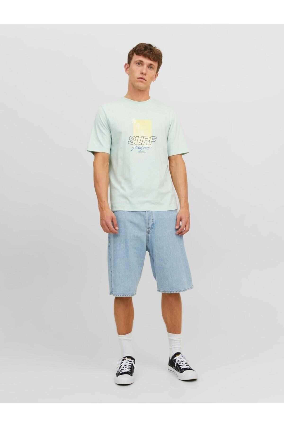 تیشرت مردانه بژ جک اند جونز | 12234242 اورجینال - تصویر 4