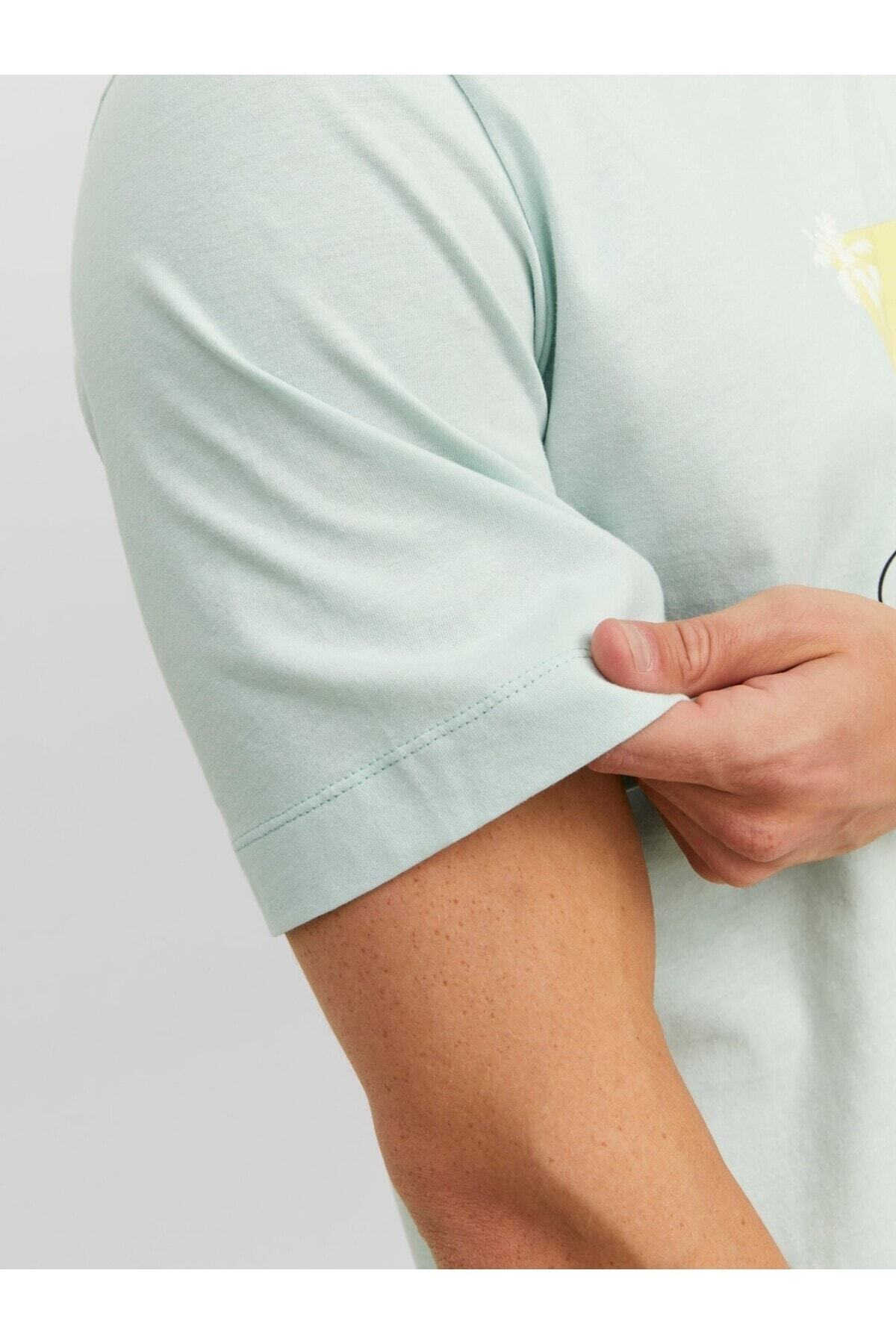 تیشرت مردانه بژ جک اند جونز | 12234242 اورجینال - تصویر 5