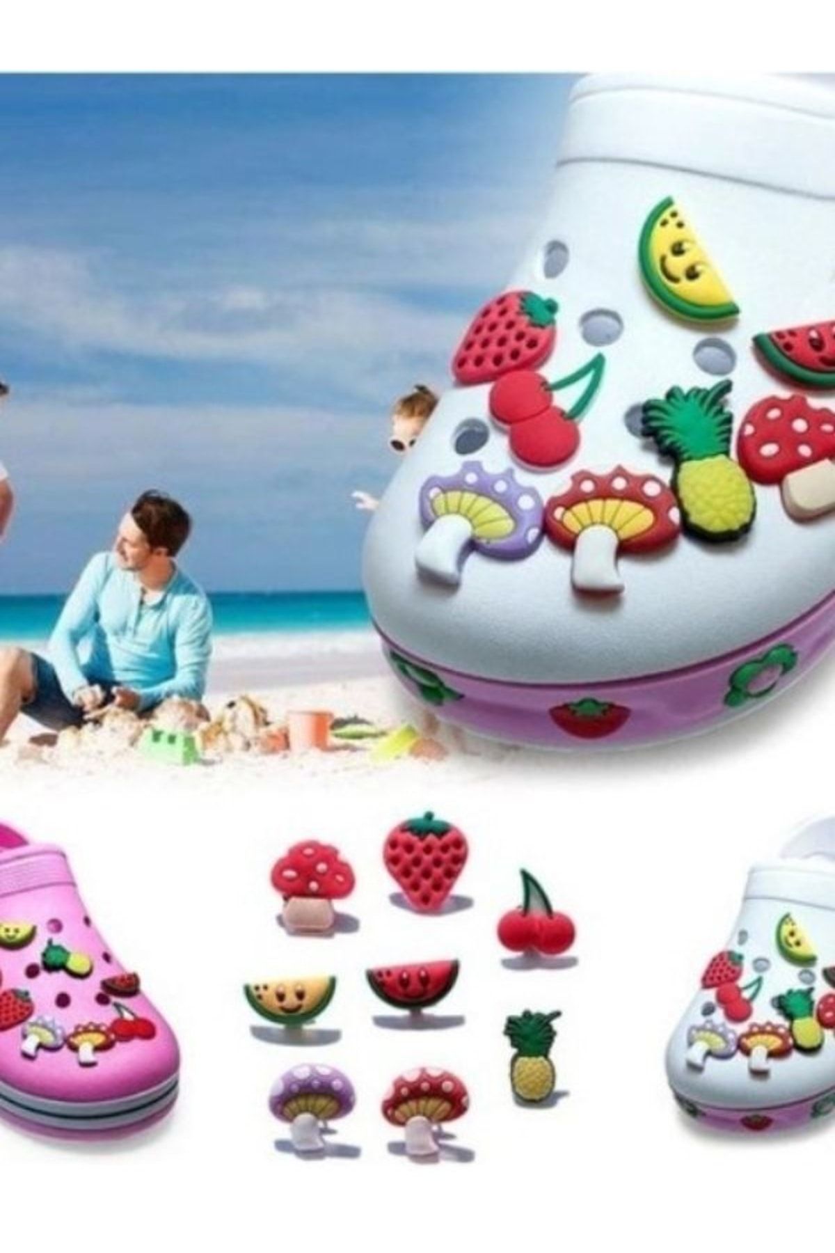 Crocs with decorations hot sale