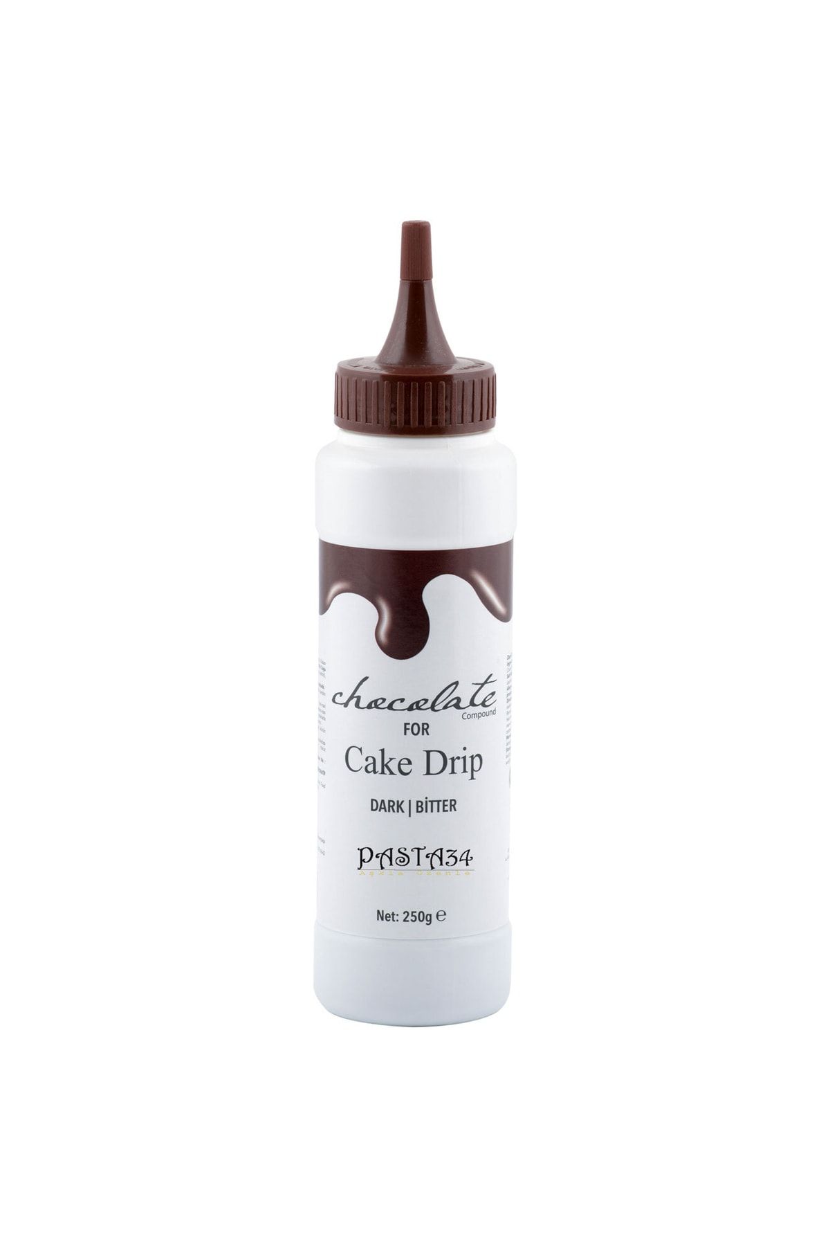 Pasta34 & Şs Cake Drip Eritmelik Dekor Çikolata 250 Gr Bitter