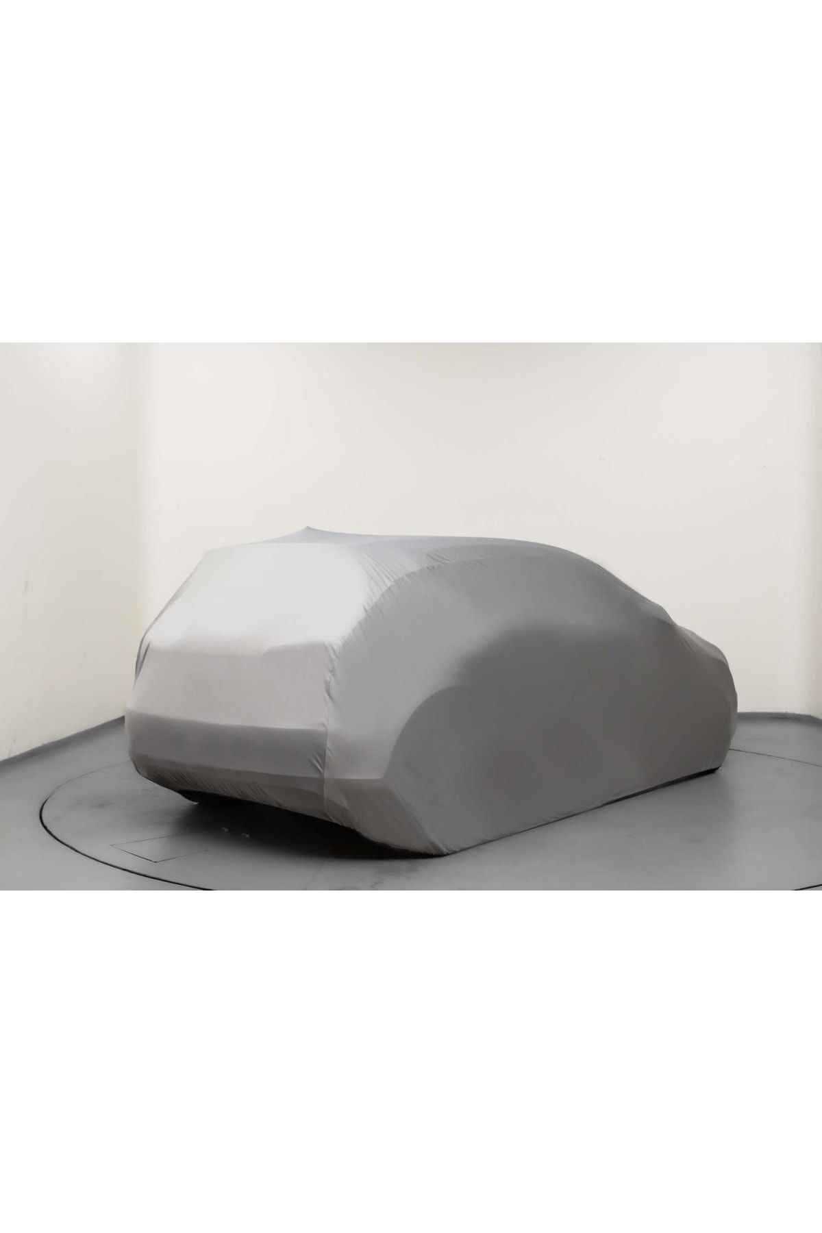 Teksin-Volkswagen Beetle Clasic Compatible Fabric Logo Car Tarpaulin - Combed Cotton Cover Gray 2