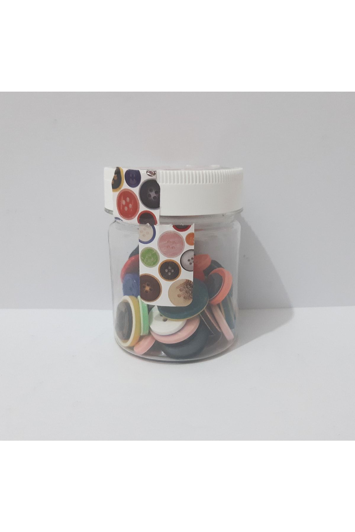 renkli çiçekler-Button Box 56 Pieces Decorative Button 4