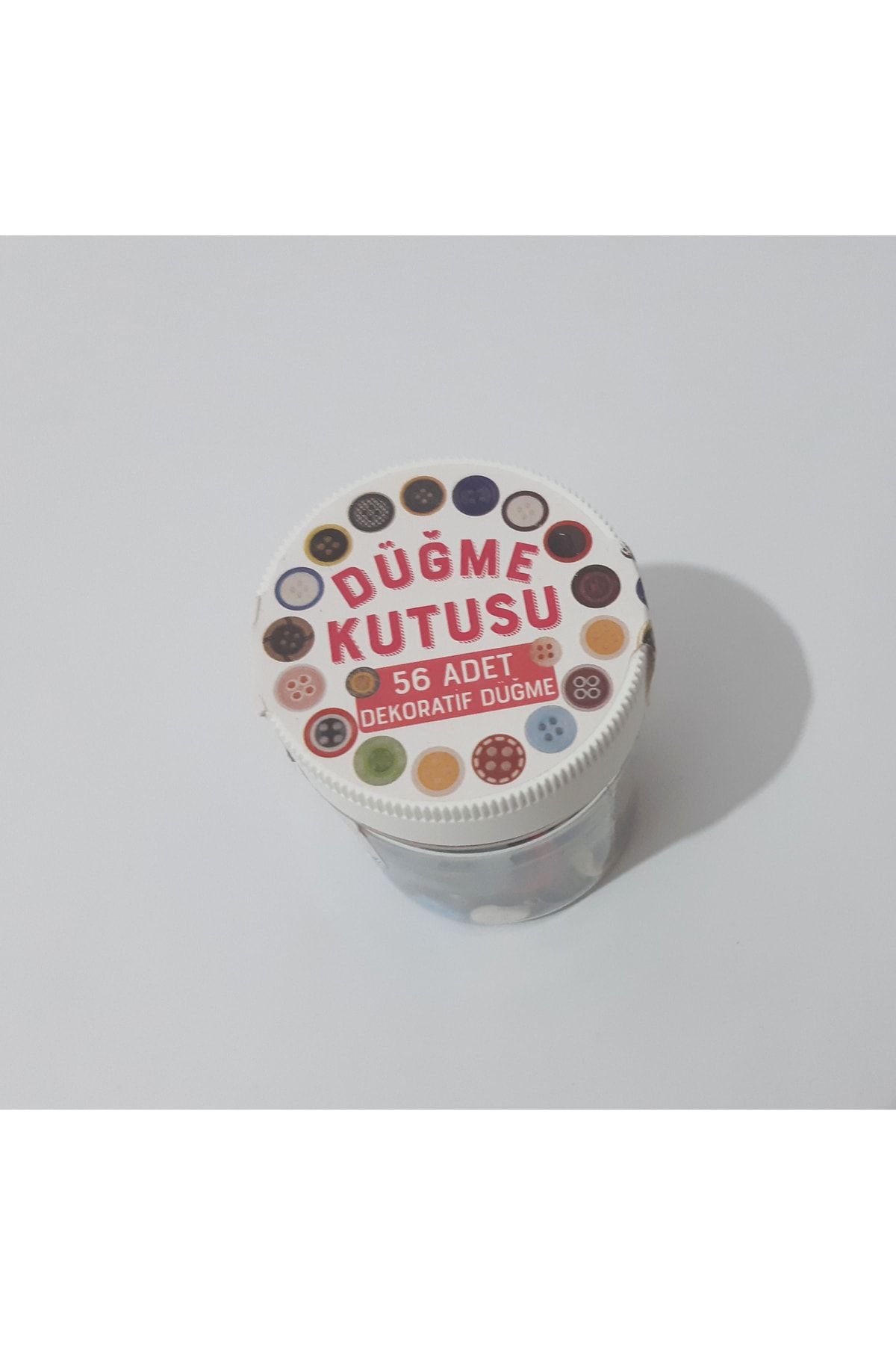 renkli çiçekler-Button Box 56 Pieces Decorative Button 6