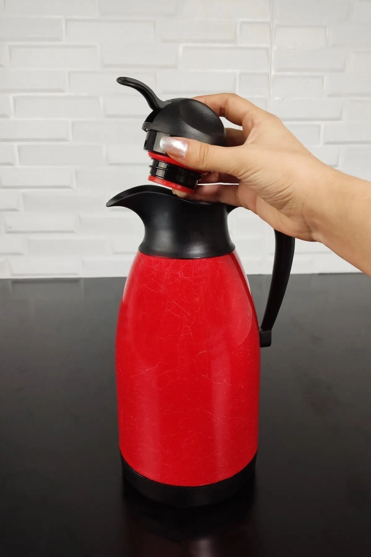 فلاسک قرمز CKR2077 MARBLE SERIES 2 لیتری Thermos Cooker