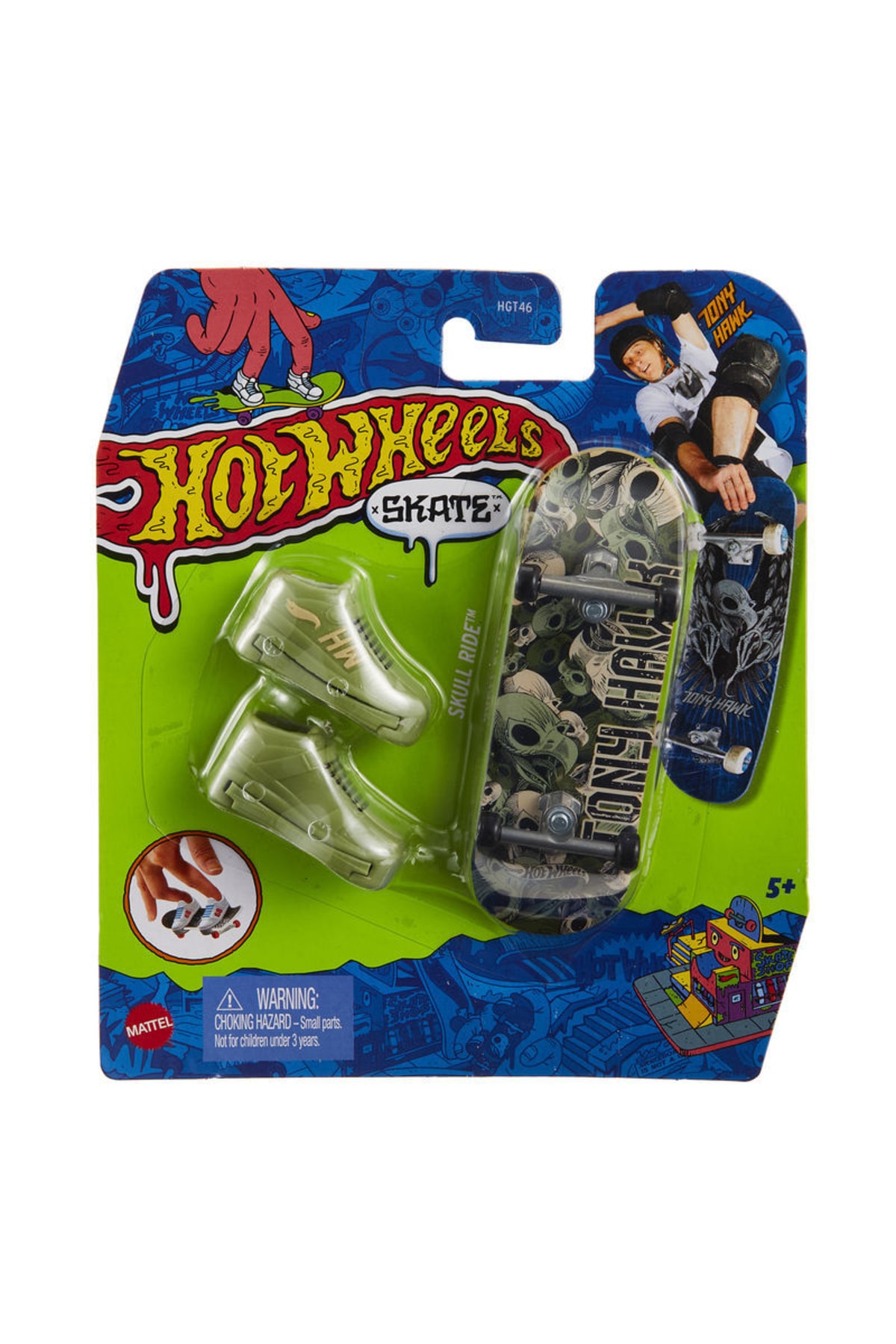 HOT WHEELS Skate Parmak Kaykay Ve Ayakkabı Skull Ride Hgt66