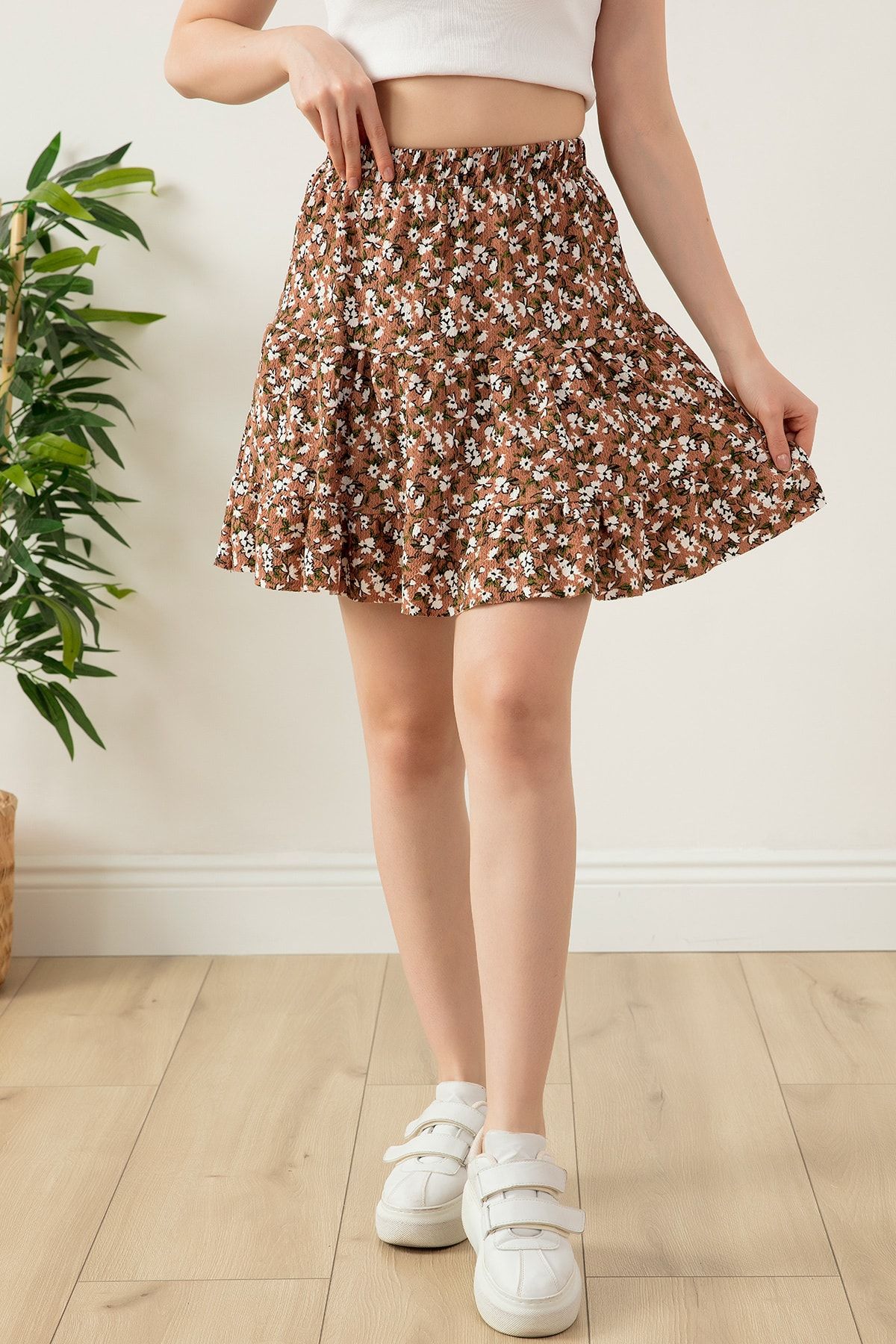 PULLIMM-1072 Fusta model cu talie elastică și pantaloni scurți 3