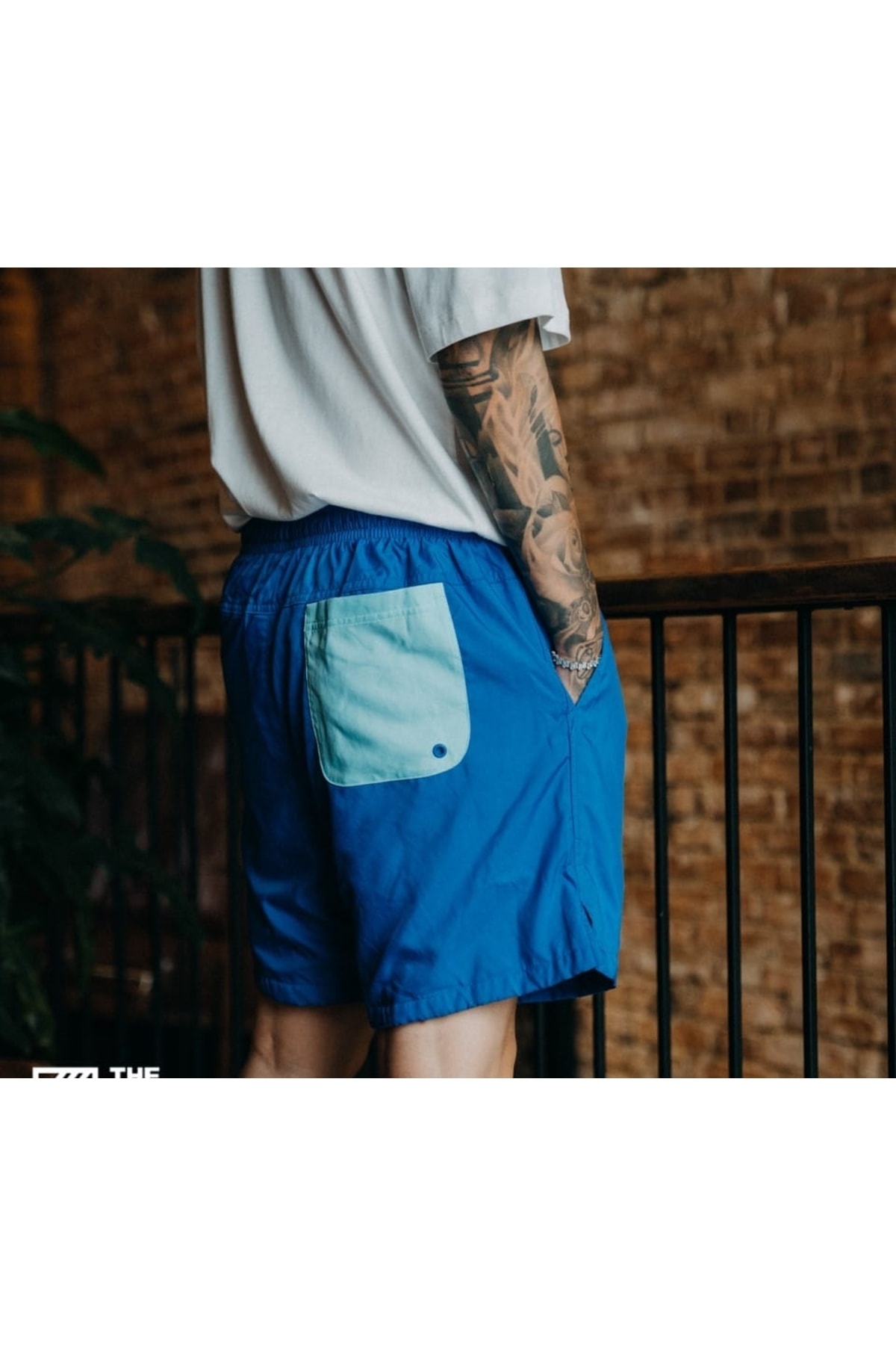 شورت و شلوارک مردانه آبی نایکی | 98089000000000 اورجینال - تصویر 5