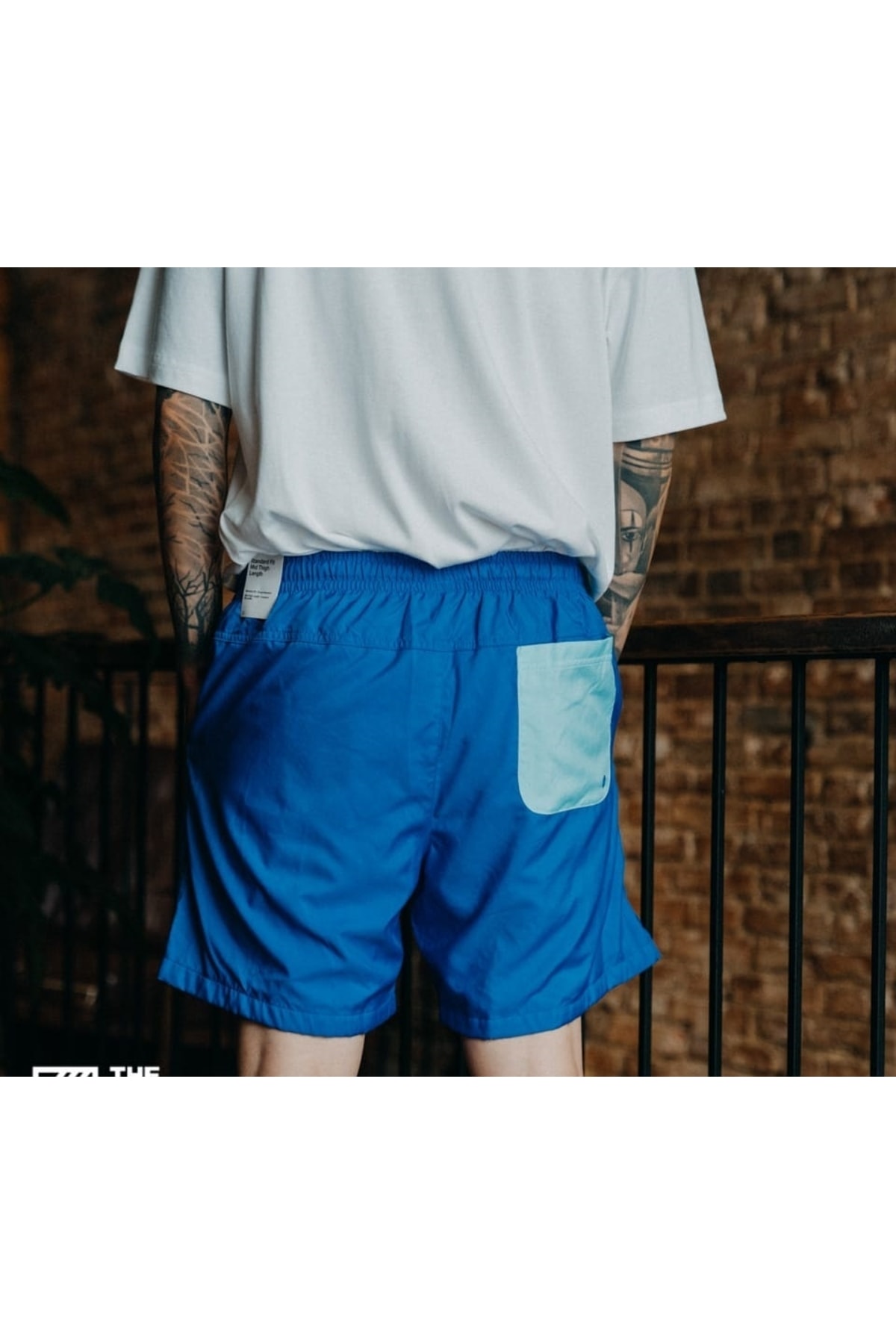 شورت و شلوارک مردانه آبی نایکی | 98089000000000 اورجینال - تصویر 6