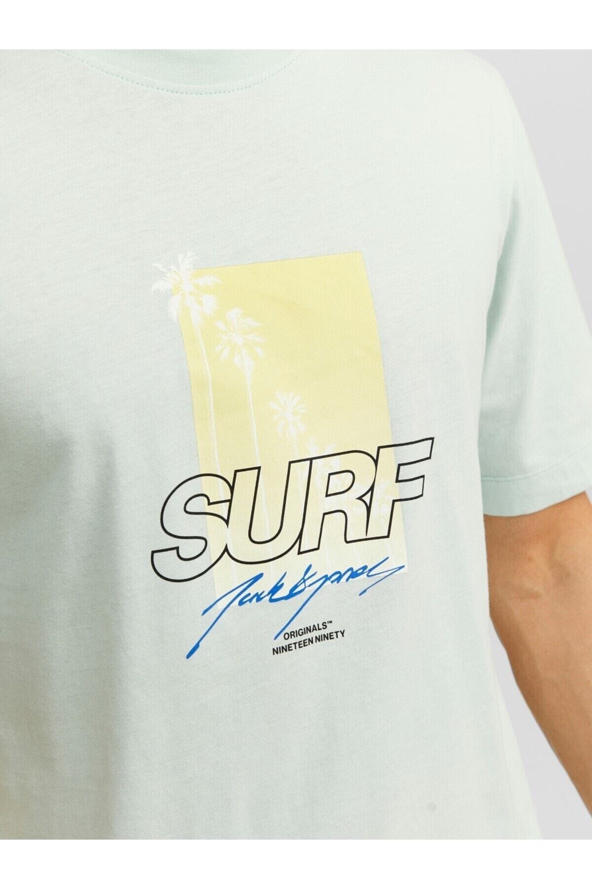 تیشرت مردانه بژ جک اند جونز | 12234242 اورجینال - تصویر 6