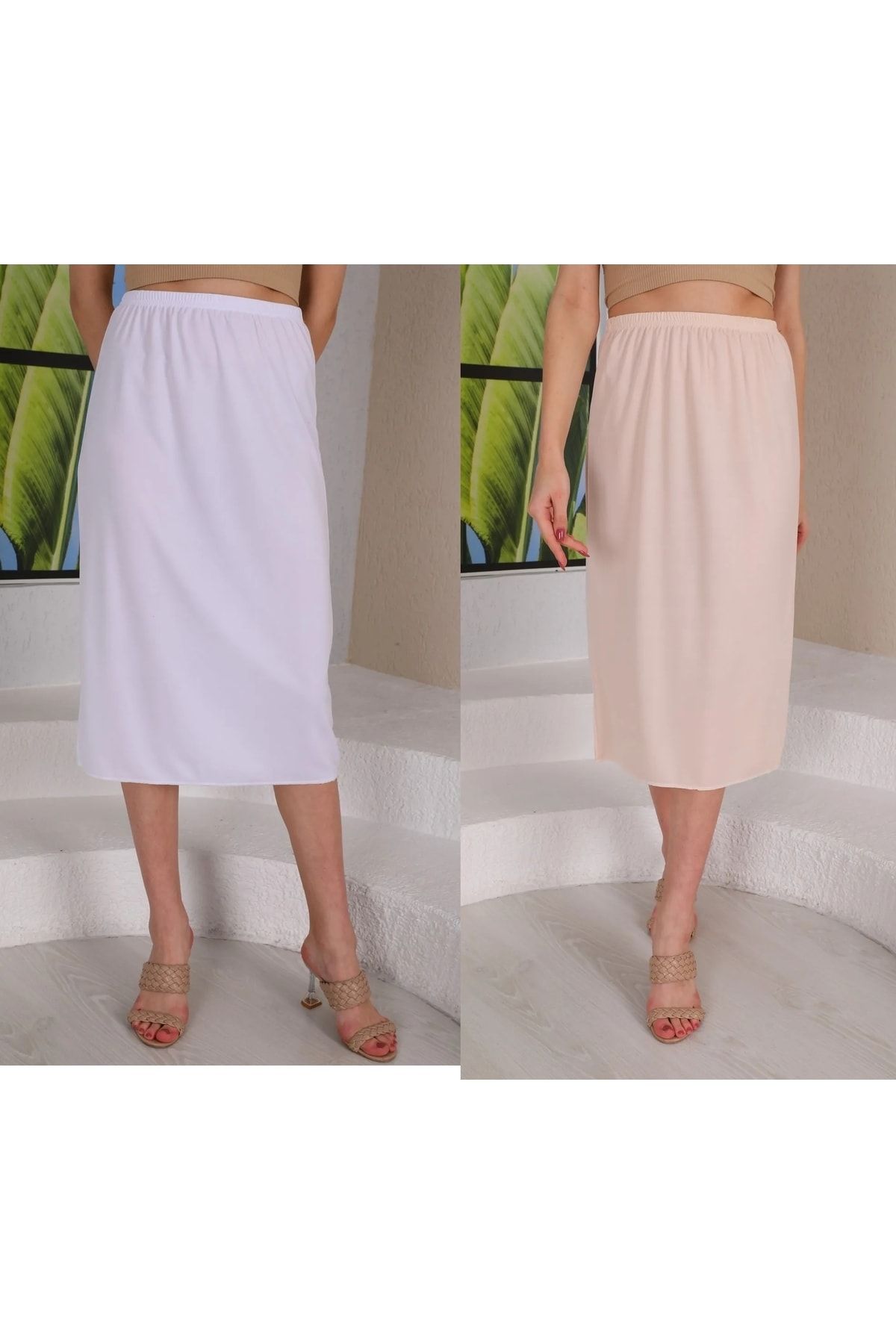medipek Long Full Length Skirt Lining Underskirt Petticoat Underwear Set of  2 - Trendyol