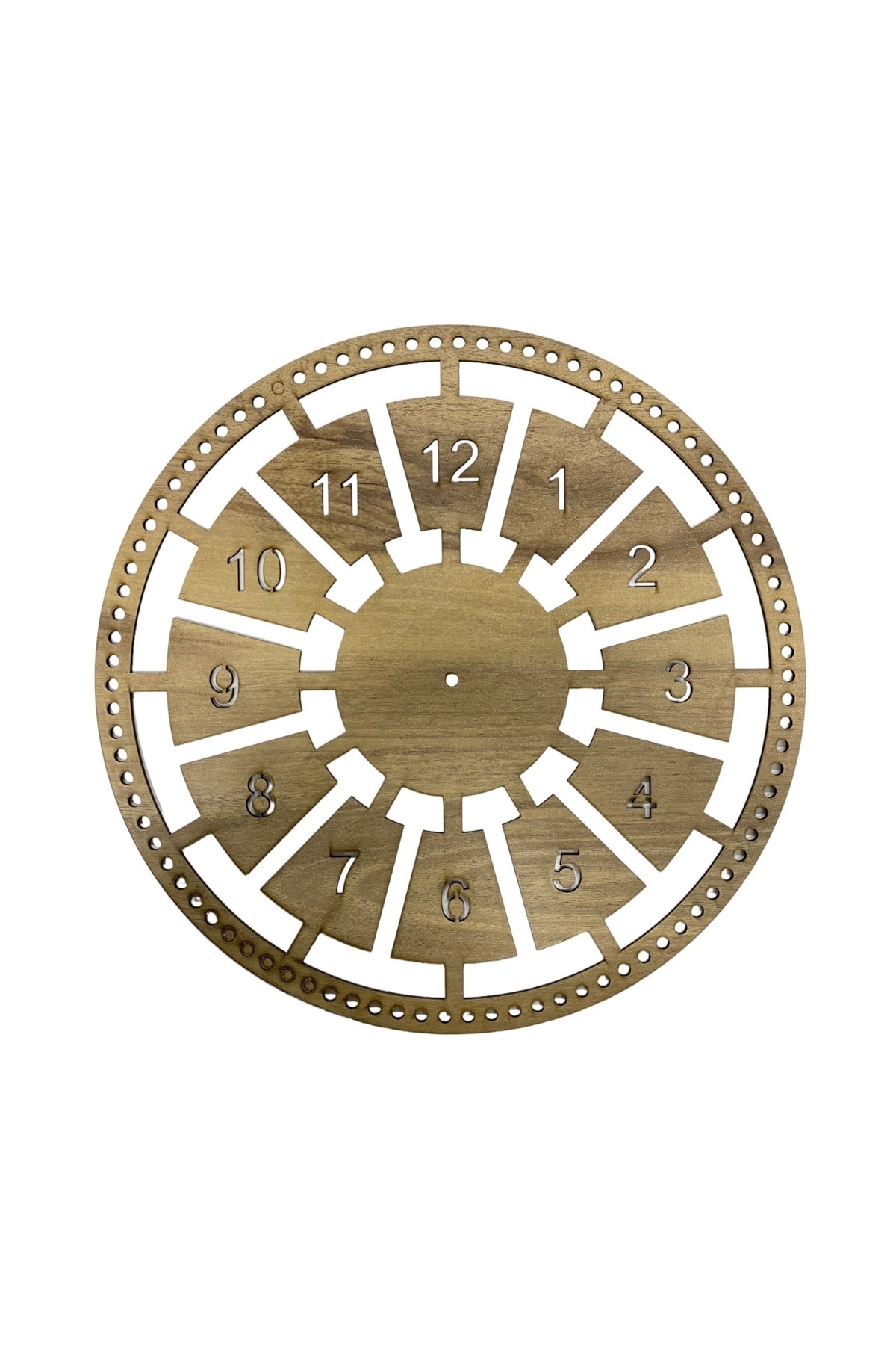 aladepo Ahşap Makrome Saat Kasnağı Açık Meşe 20 Cm