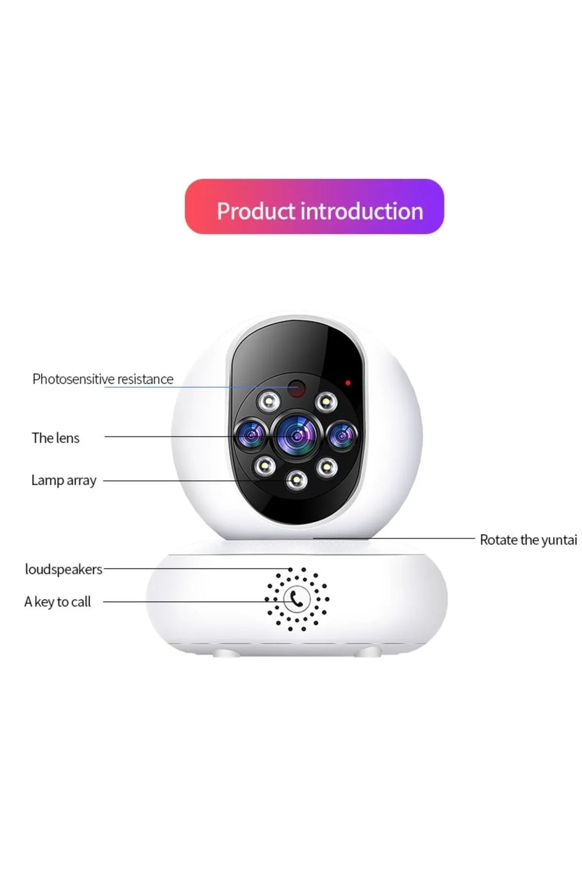 Teknomila 1080p Çift Wifi 2.4/5 Ghz Ip Kamera Akıllı Ev Güvenlik Bebek Hareket Izleme Sesli Interkom fotoğrafı 4 (önizleme)
