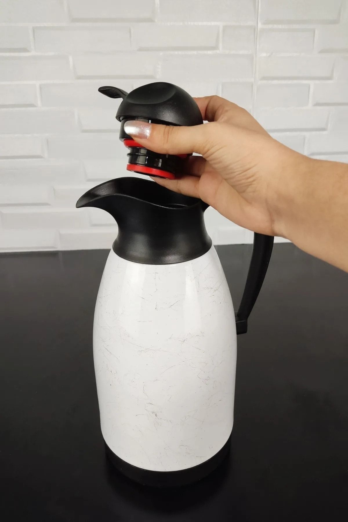 فلاسک سفید CKR2077 MARBLE SERIES 2 لیتری Thermos Cooker