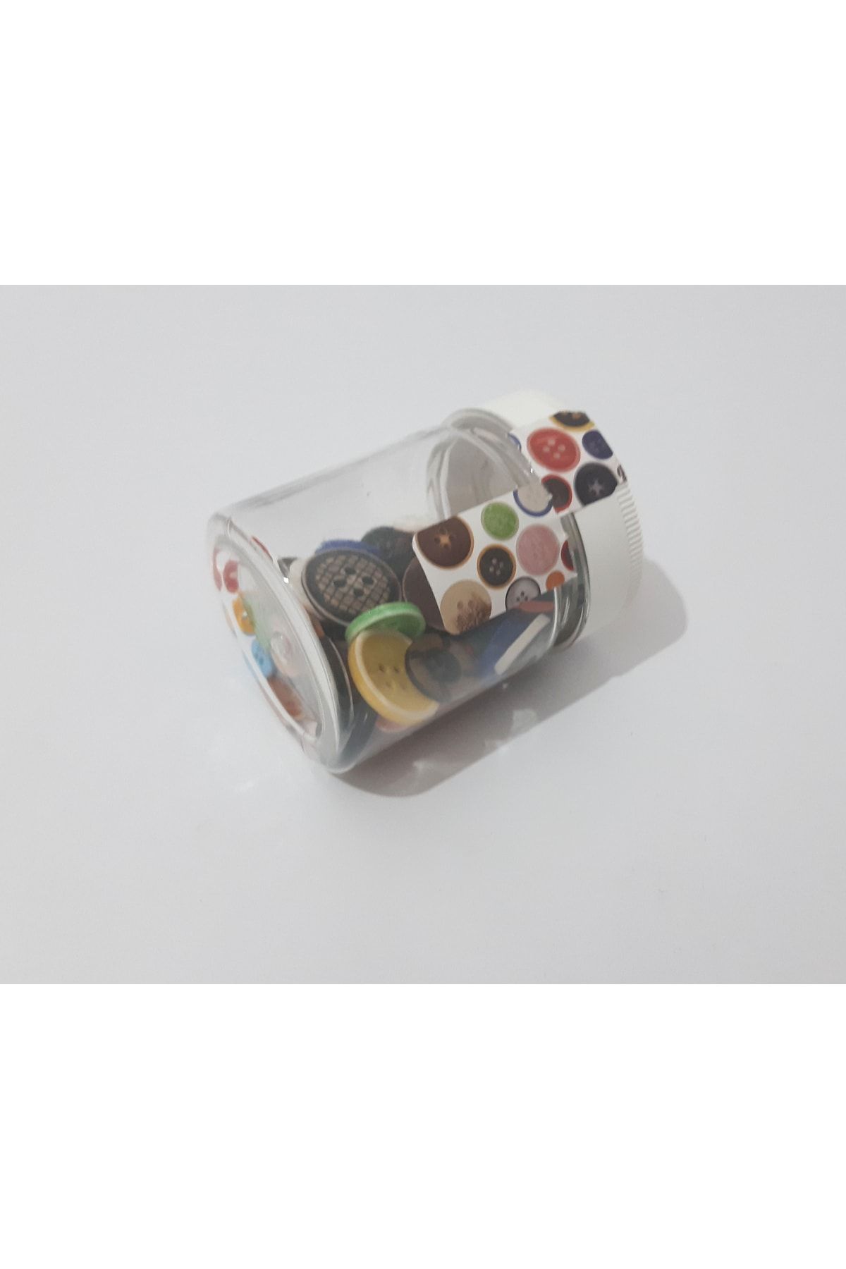 renkli çiçekler-Button Box 56 Pieces Decorative Button 3