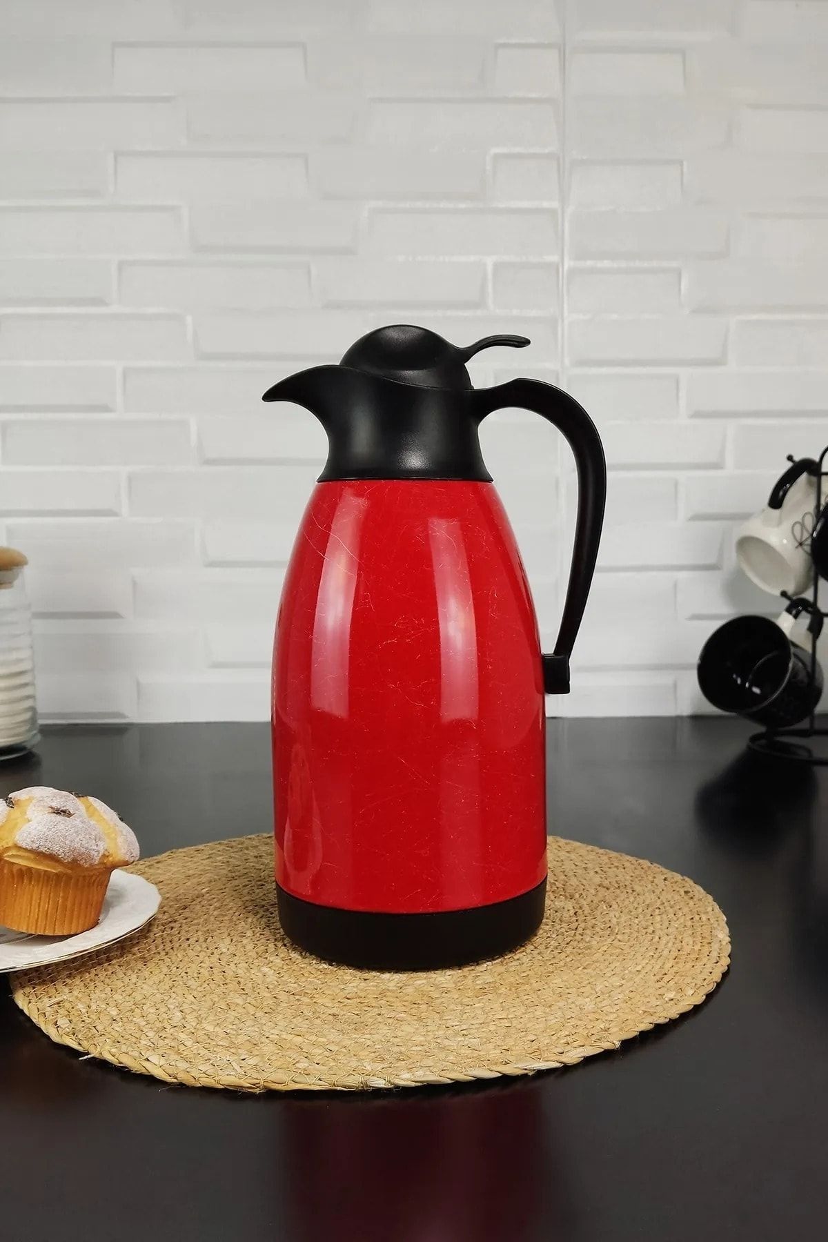 فلاسک قرمز CKR2077 MARBLE SERIES 2 لیتری Thermos Cooker