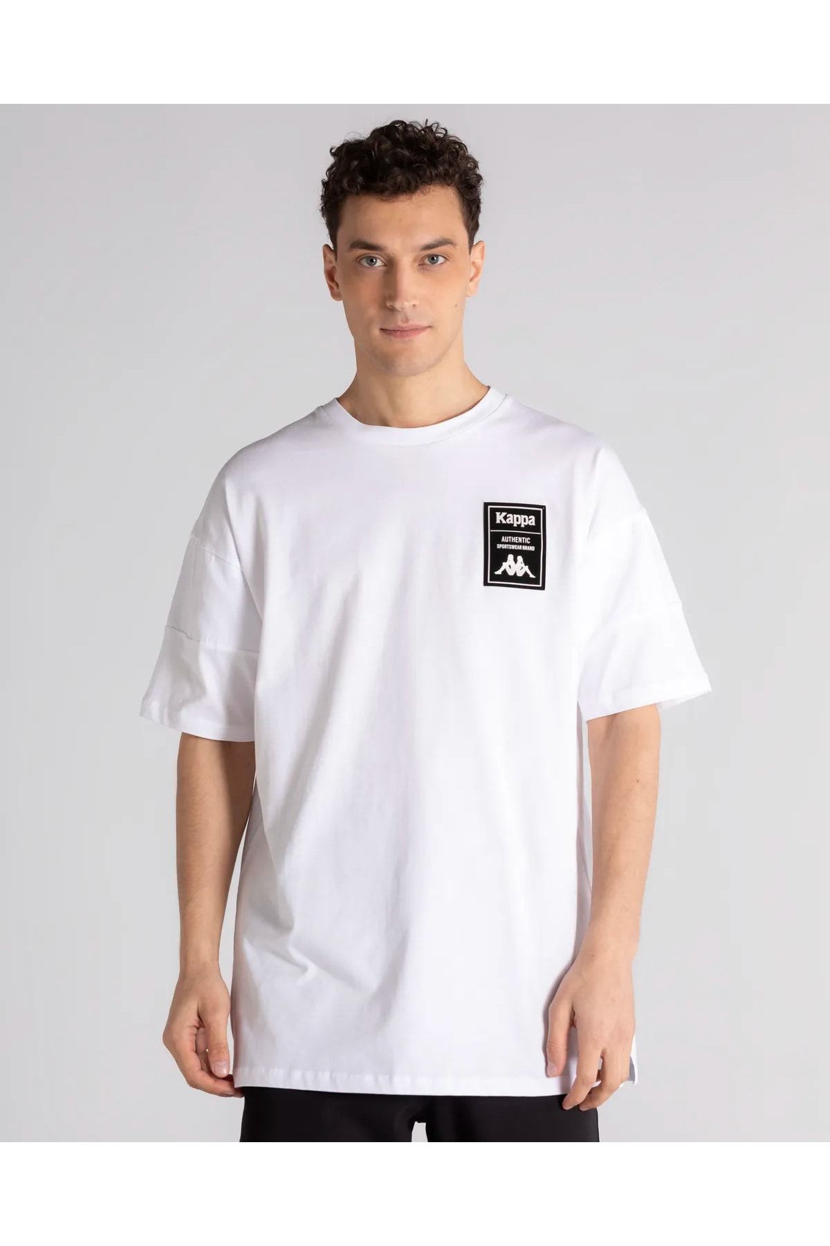 Kappa Authentıc Techvılek Tk Men's Crew Neck T-Shirt - White - Trendyol