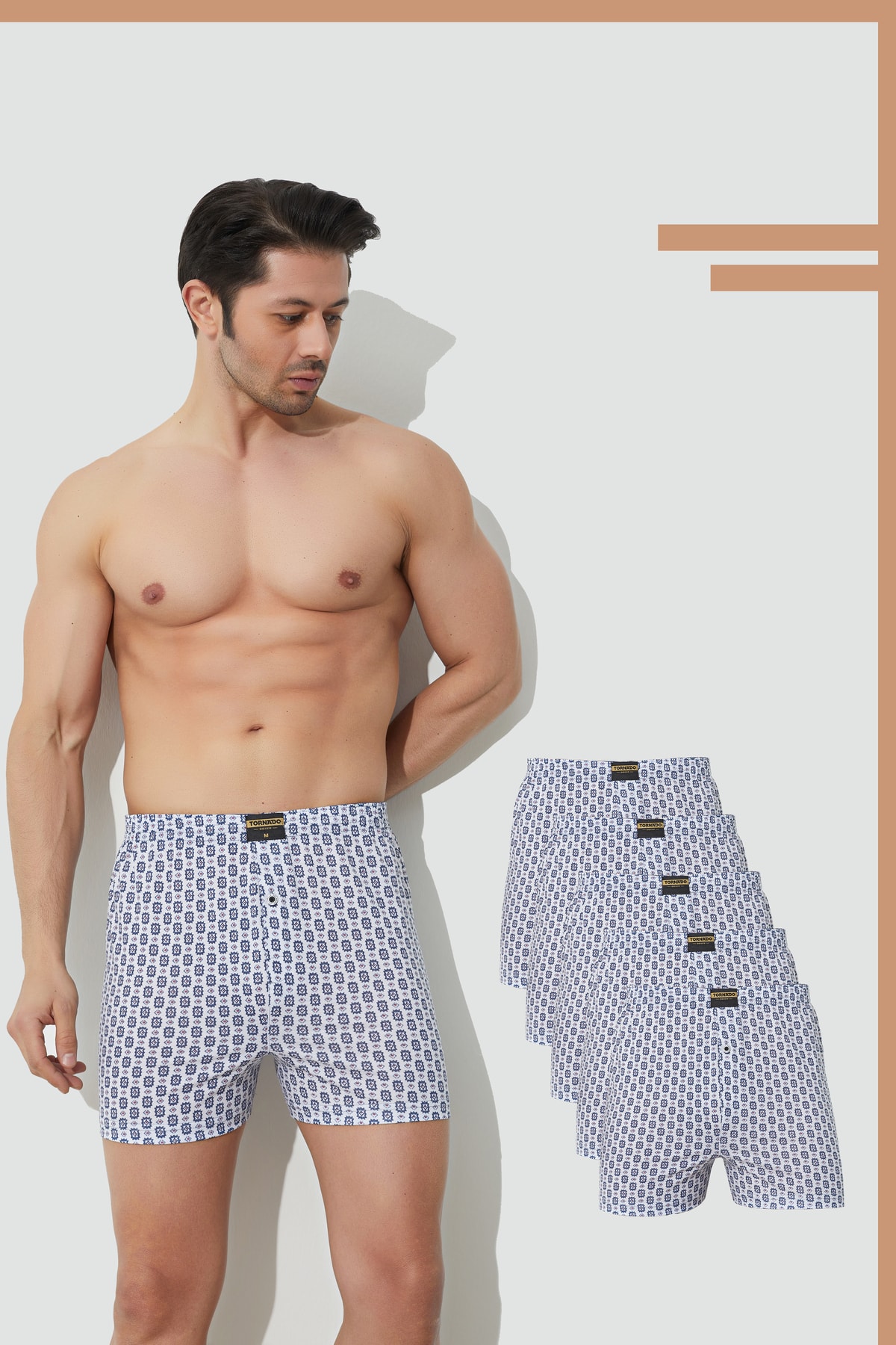 lux tornado Boxer Shorts Metallic Graphic Trendyol