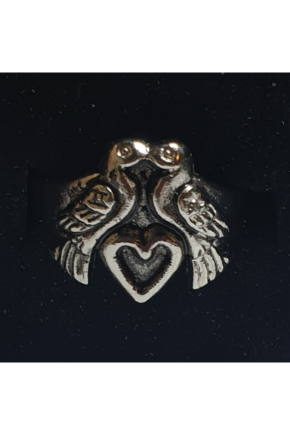 Silver Color Gothic Fairycore Lover Birds Figurine Ring