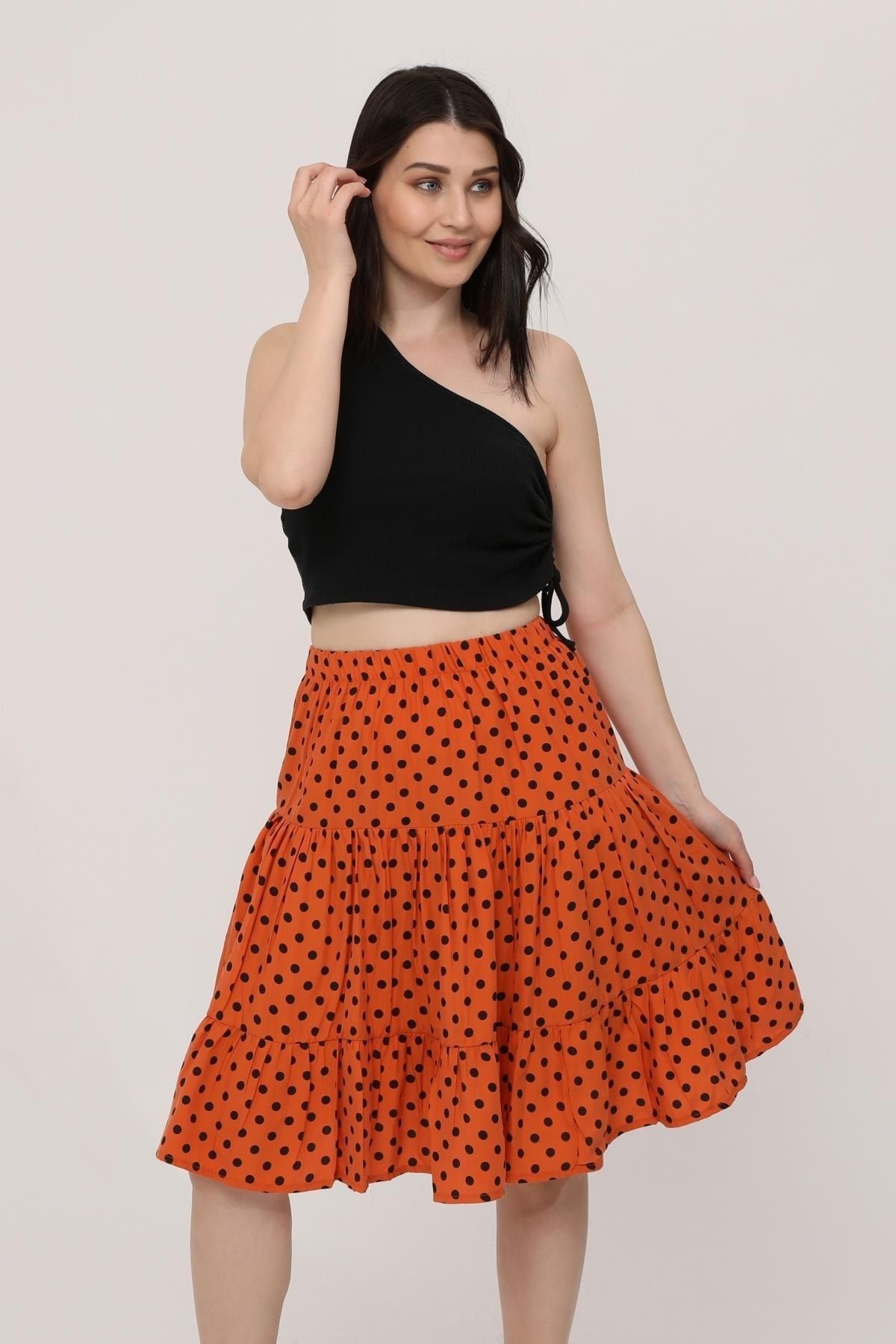 Polka dot on sale orange skirt