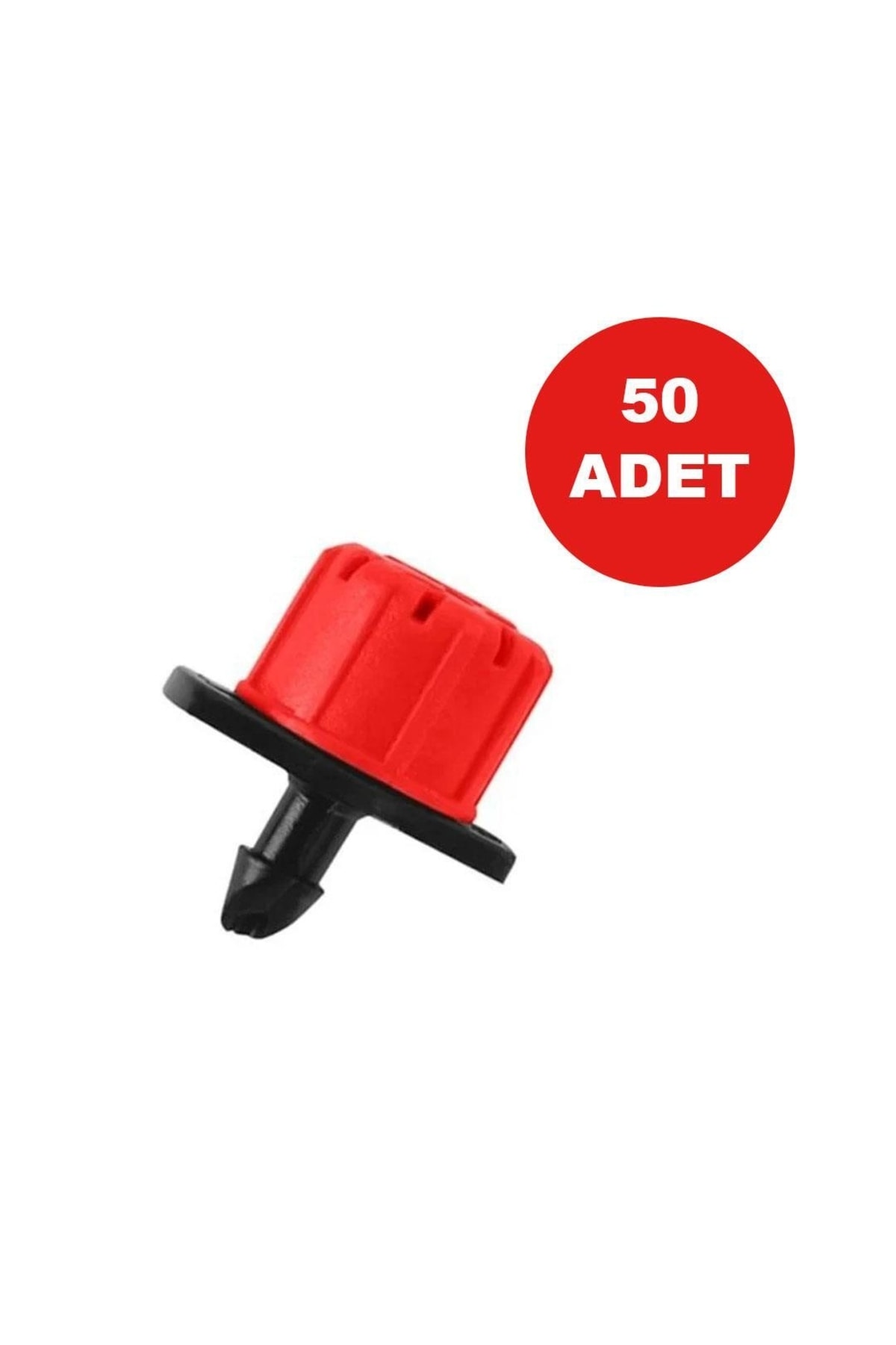 Debi Ayarlı Damlatıcı Kırmızı Damla Sulama Damlatıcı Emitör 50 Adet