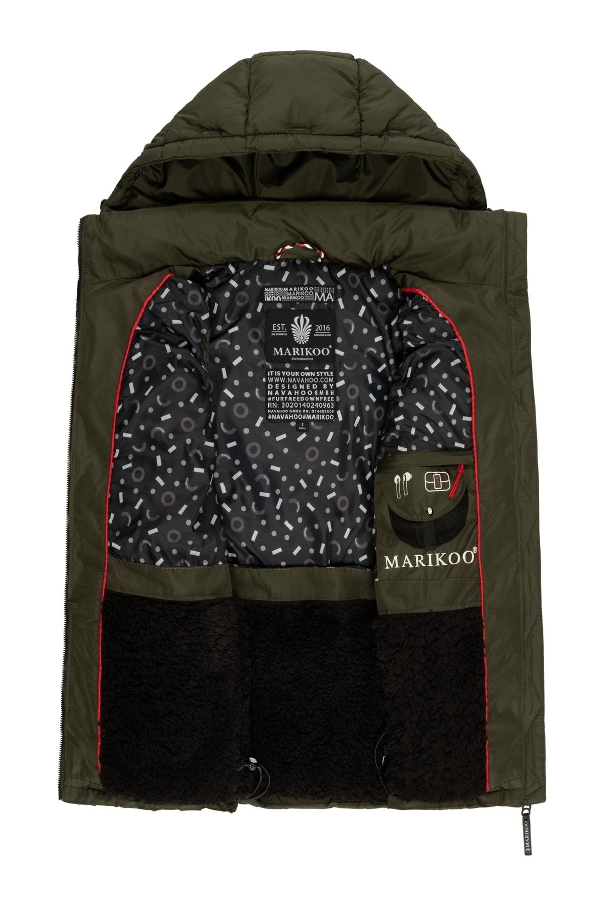 Marikoo Weste Grün Puffer
