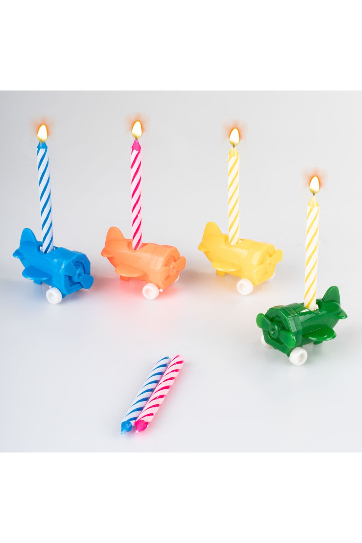 Pasta34 Uçak Temalı Pasta Mum Seti