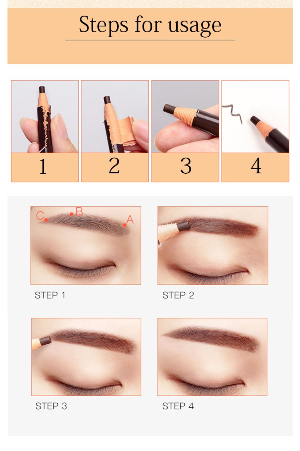 Prime-1 Piece Black Permanent Makeup Microblading Marking Pen with String 5