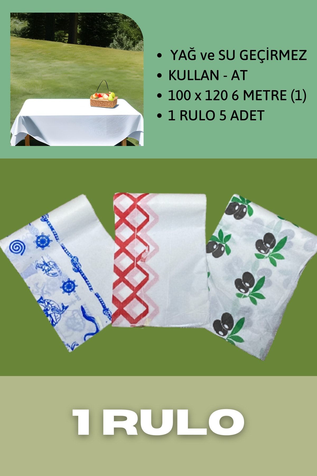 L GROUND Disposable Picnic Mat Table Cloth Use Throw