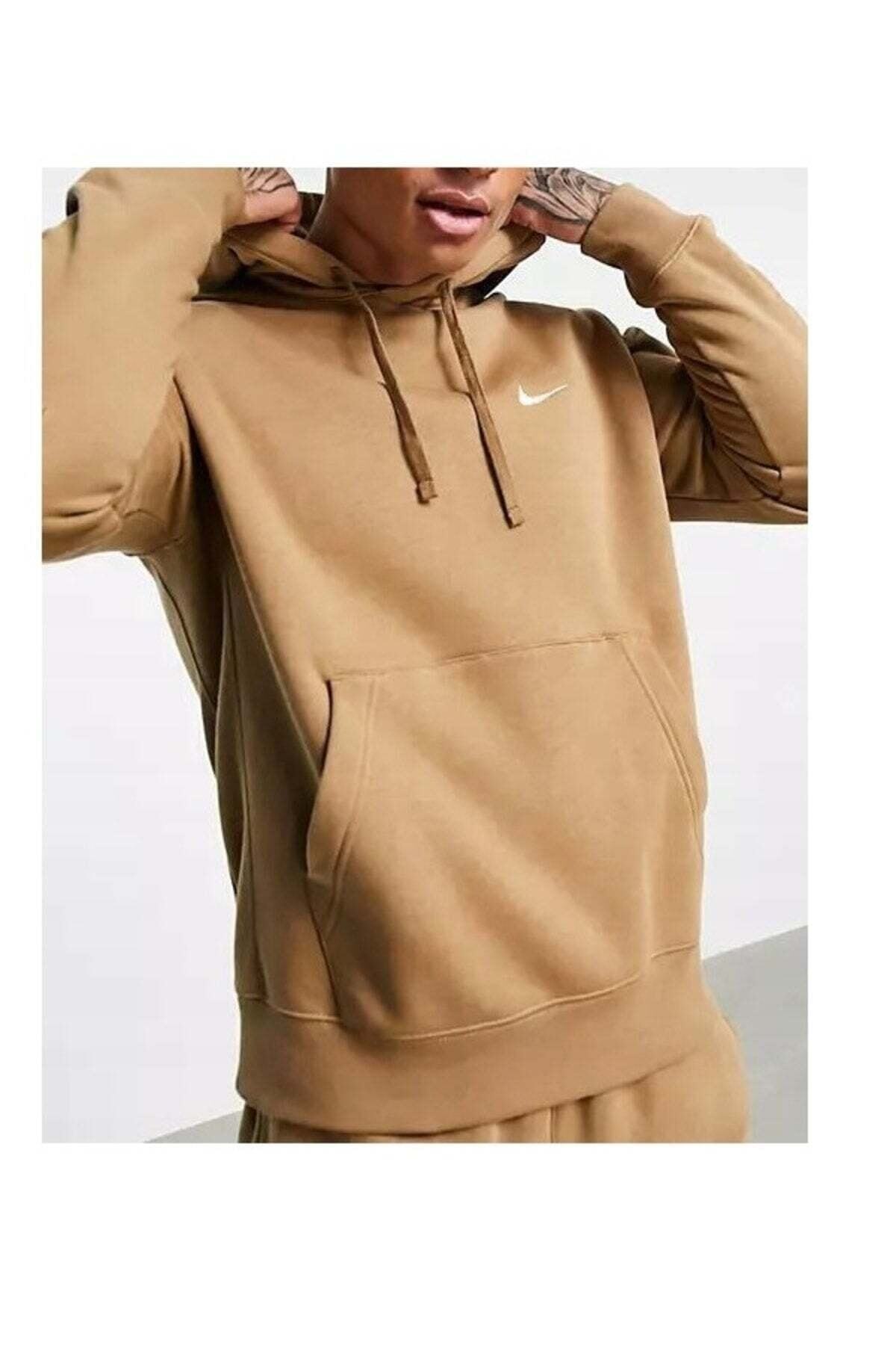 Nike Sportswear Club Fleece Pullover Erkek Kahverengi Sweatshirt 826433-258  Fiyatı, Yorumları - Trendyol