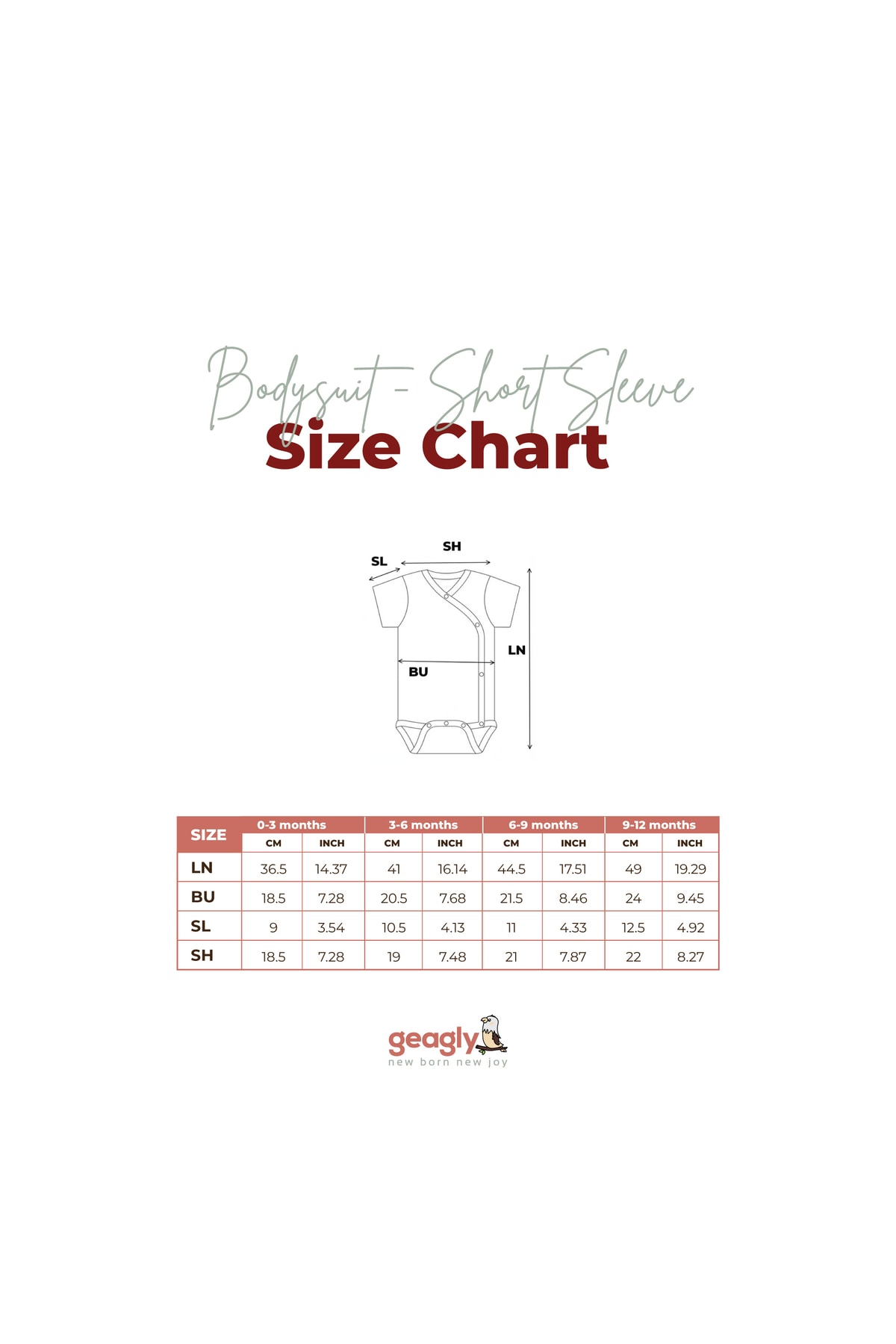 بادی نوزادی پسرانه – دخترانه قهوه ای Geagly | BS/SS/002 اورجینال - تصویر 7