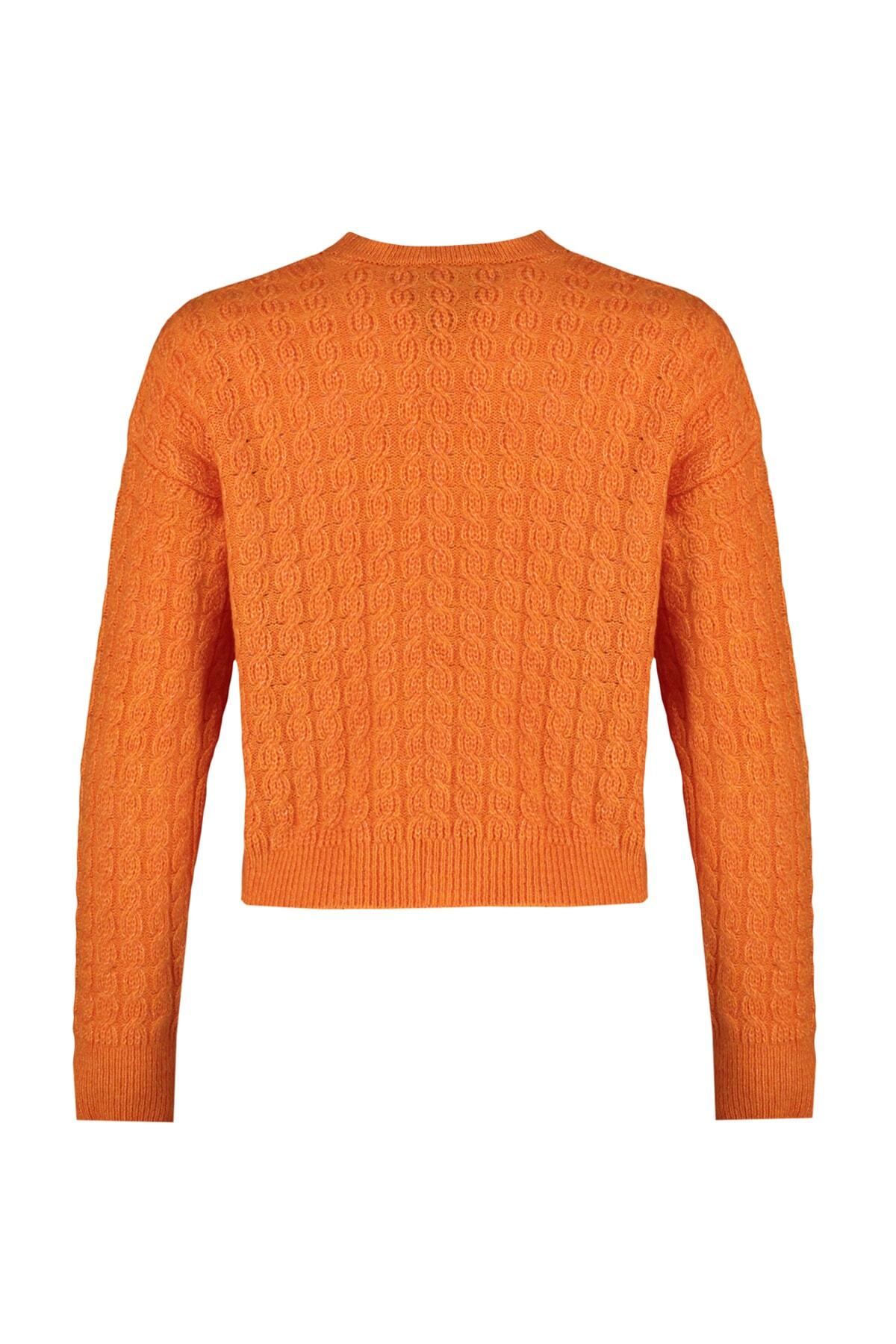 Trendyol Collection-Pulover din tricotaje cu textura moale Crop Orange TWOAW22KZ0242 8