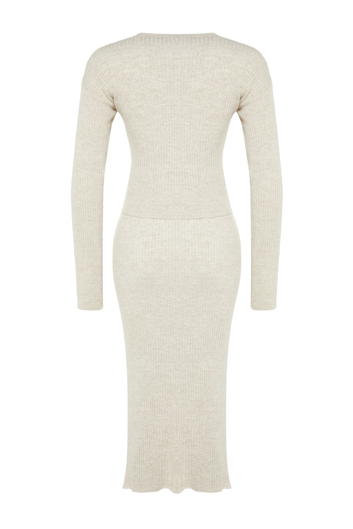 Trendyol Collection-Crop Knitwear Set – Stein, Unter-Ober-Set TWOAW23AU00240 8