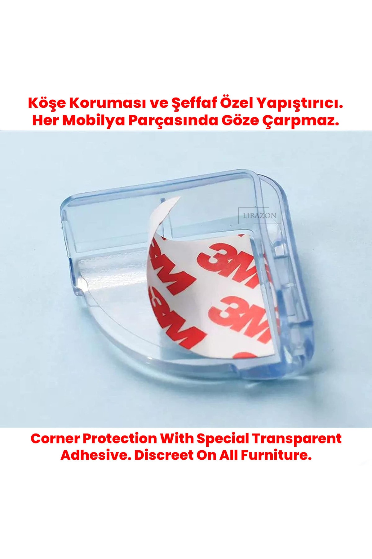 LİRAZON 8 Adet Bebek Köşe Koruyucu Silikon Masa Köşe Koruyucu fotoğrafı 5 (önizleme)