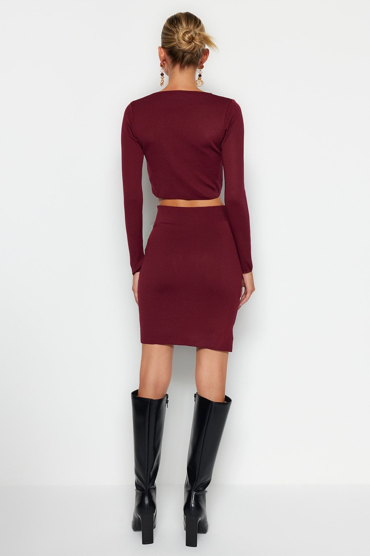 Trendyol Collection Two Piece Set Burgundy Regular fit Trendyol