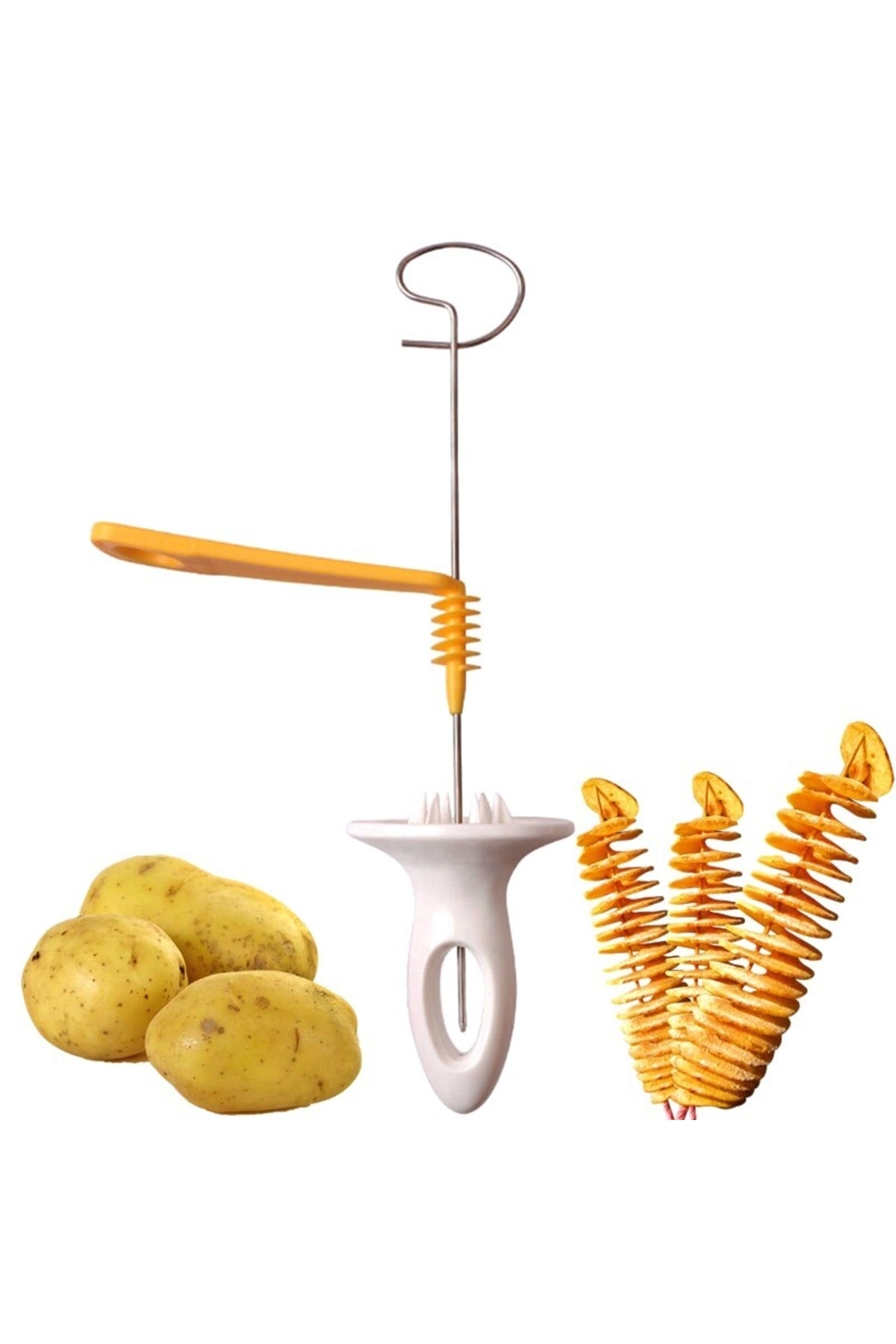 Spiral Patates Dilimleyici Çubukta yici Cips Dilimleyici Havuç Salatalık Dilimleyici