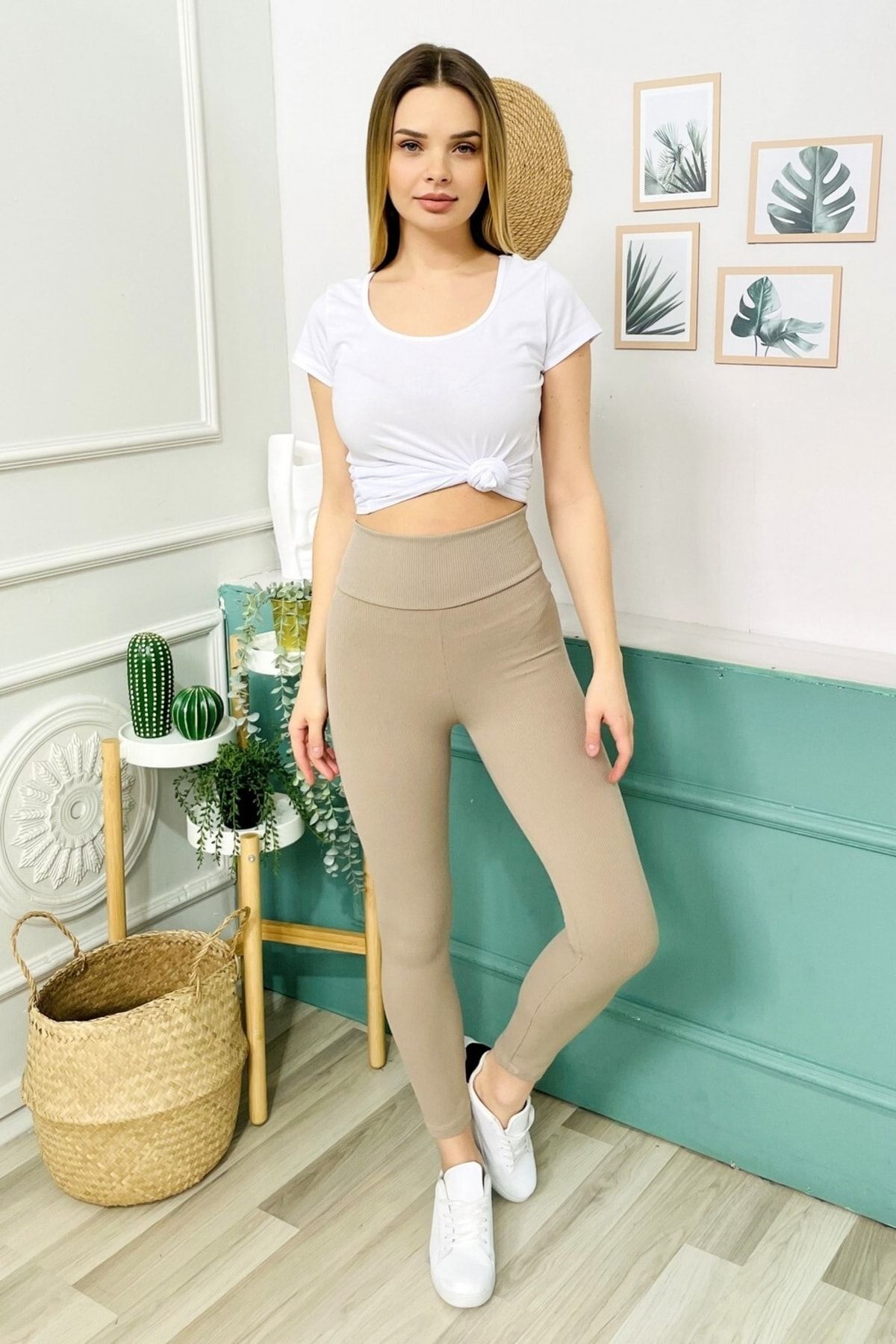 StilOBA Leggings - Green - Trendyol