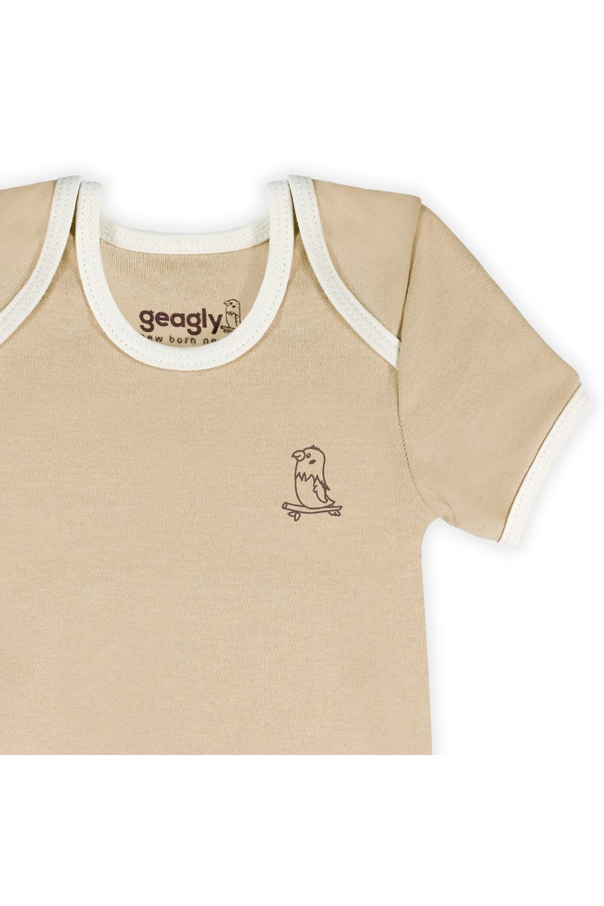 بادی نوزادی پسرانه – دخترانه قهوه ای Geagly | BS/SS/002 اورجینال - تصویر 3