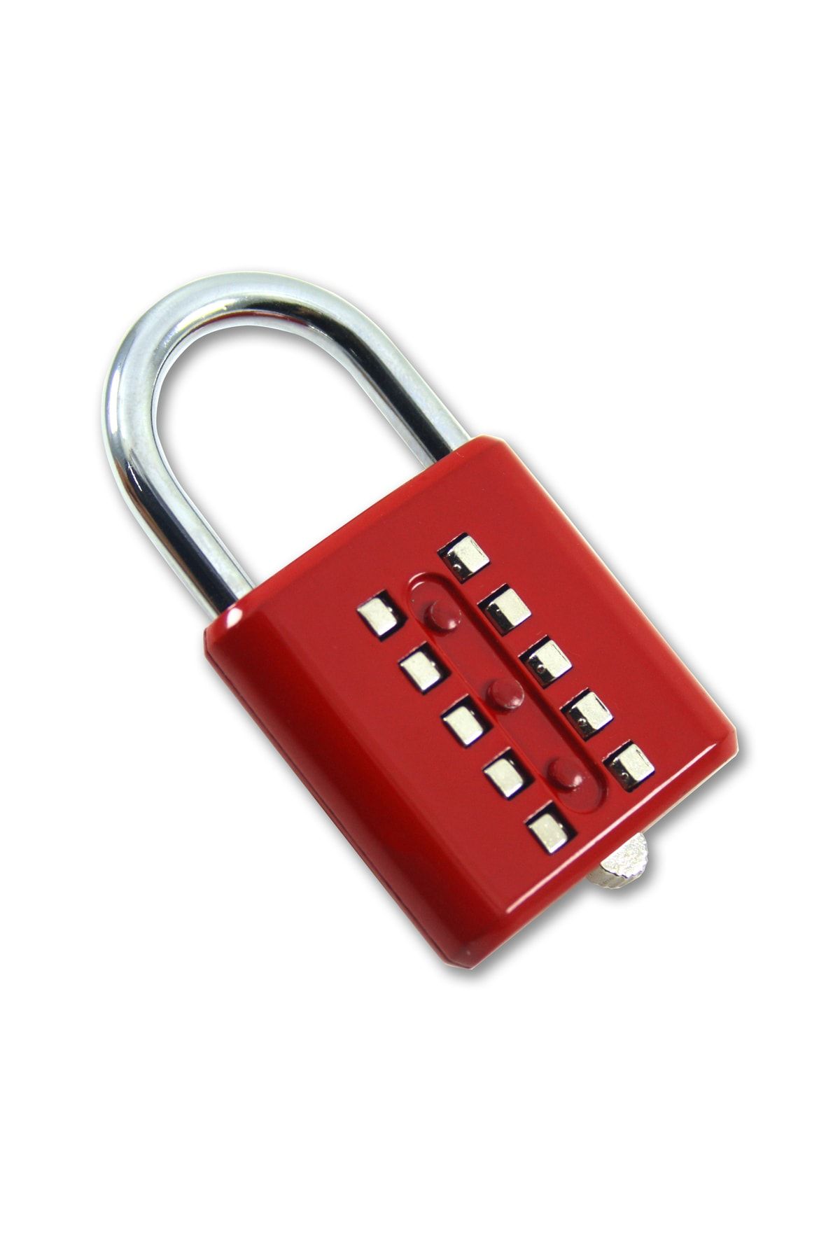 babikamium-Padlock - 10 Digit Keys and Keyless Security Lock, Fixed Combination Red Cabinet Lock 3