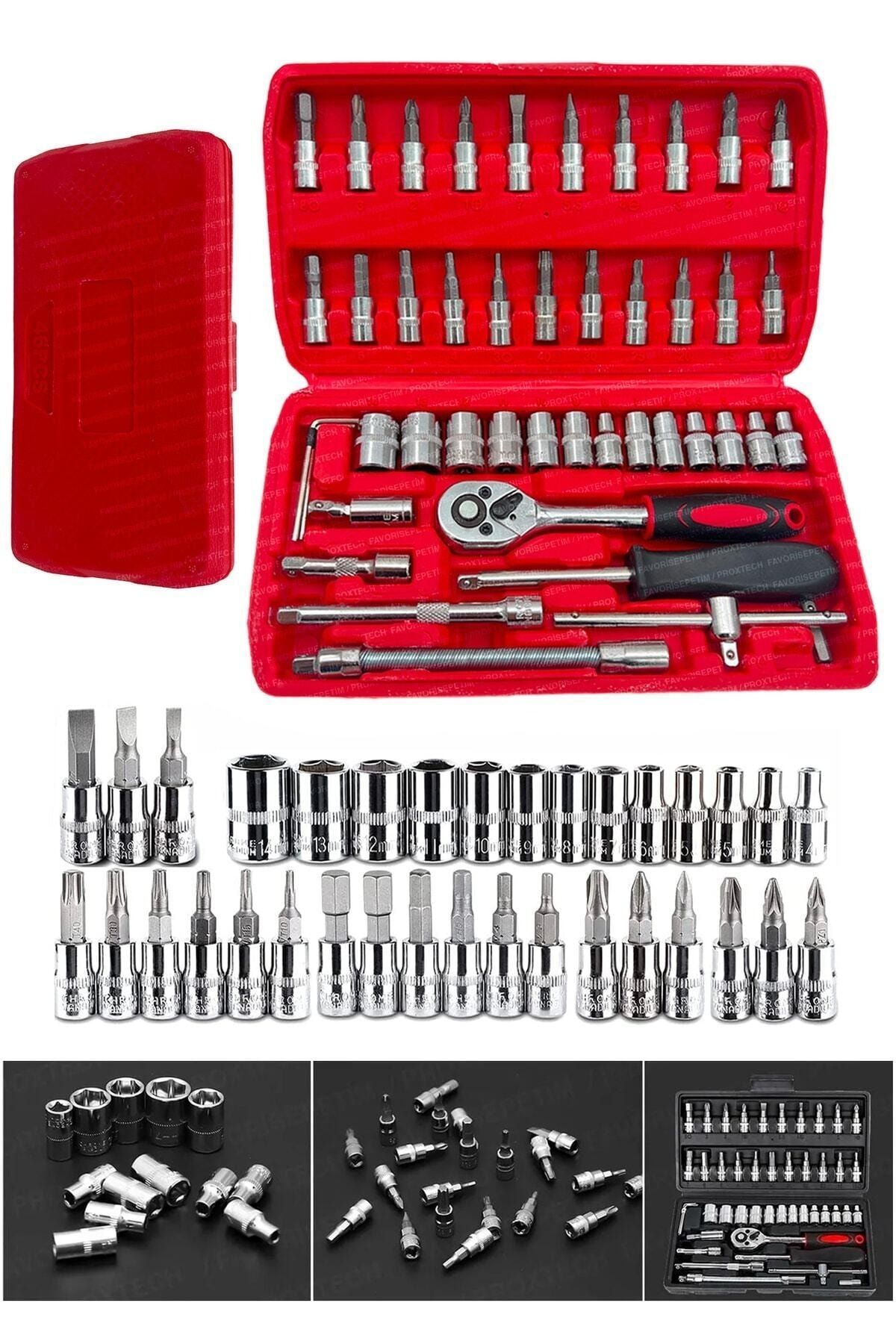 PROXTECH-46 Piece Mini Socket Set Automatic Ratchet 1/4" Wrench Set High Quality Combination Tool Set 4